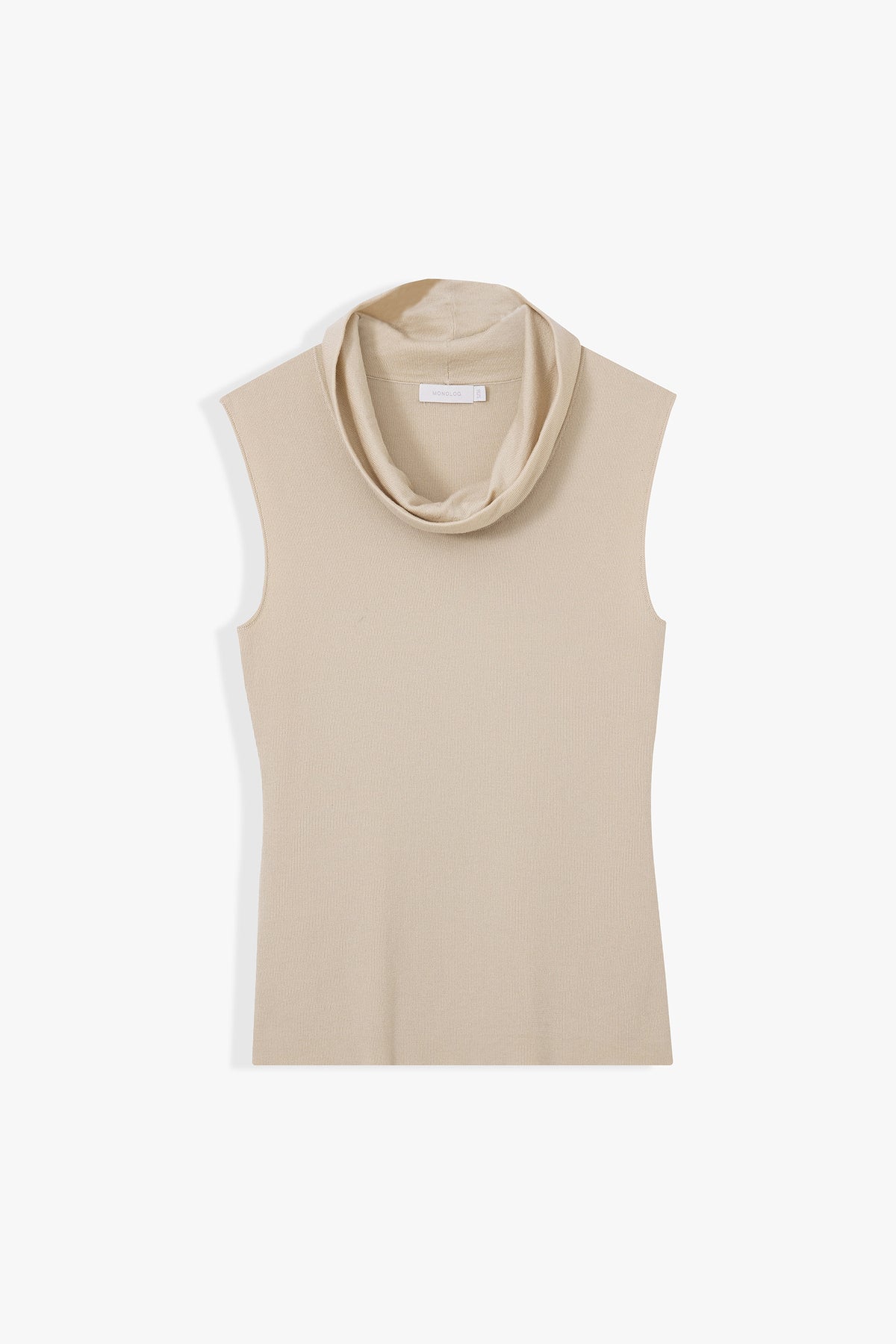 Leona Sleeveless Cowl-Neck Knit Top