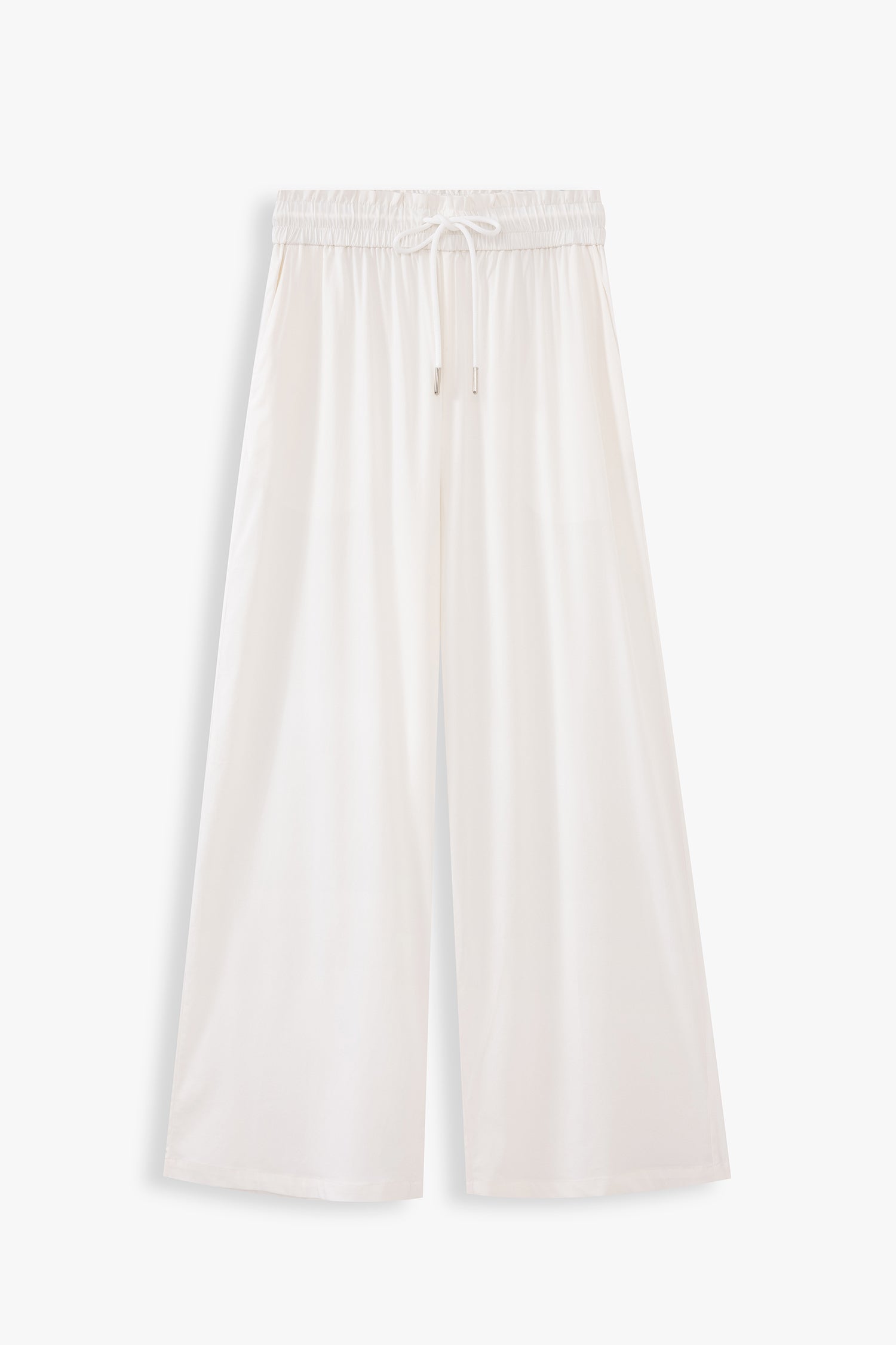 Wide-leg Elasticated Trousers