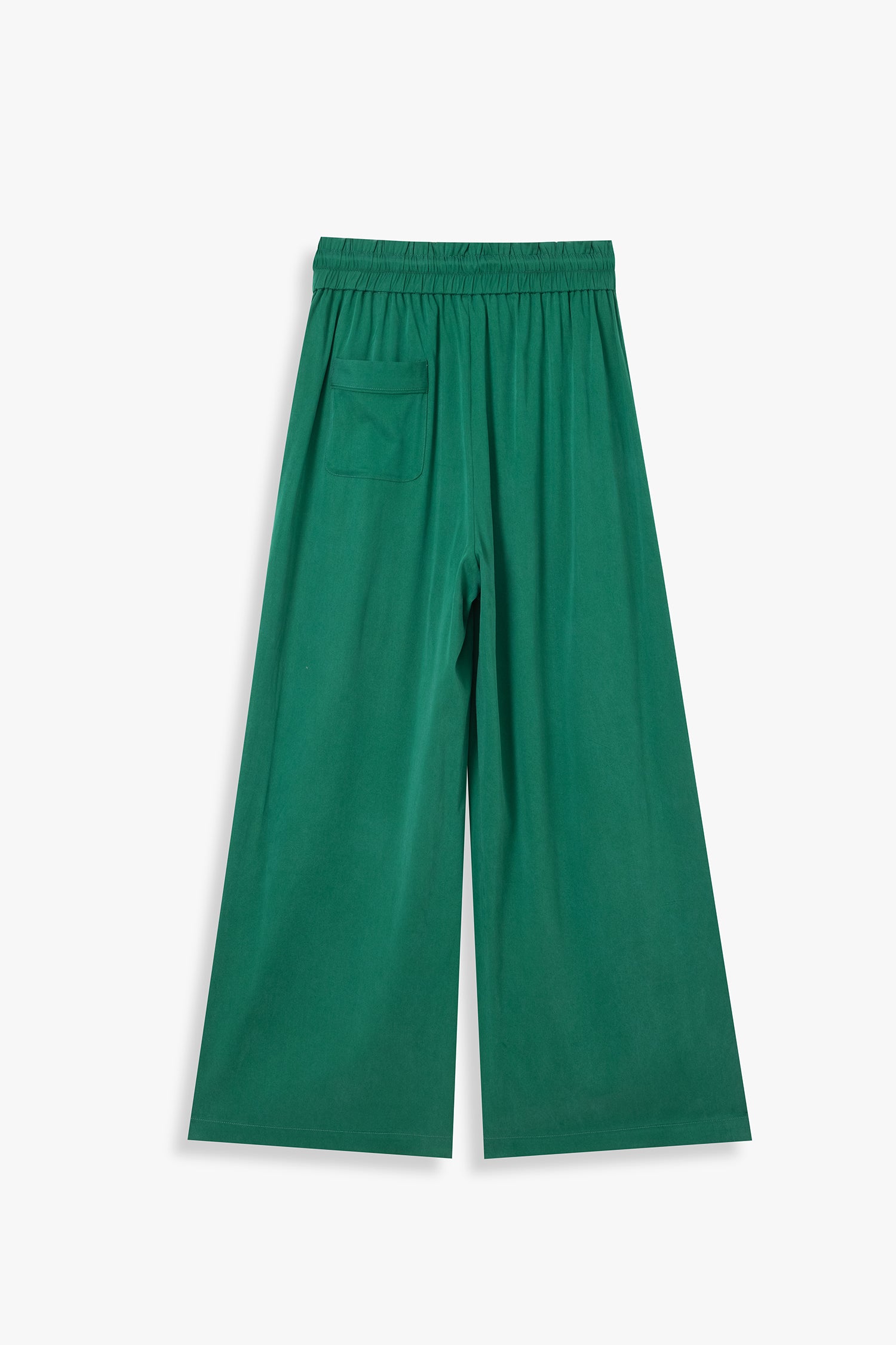 Wide-leg Elasticated Trousers