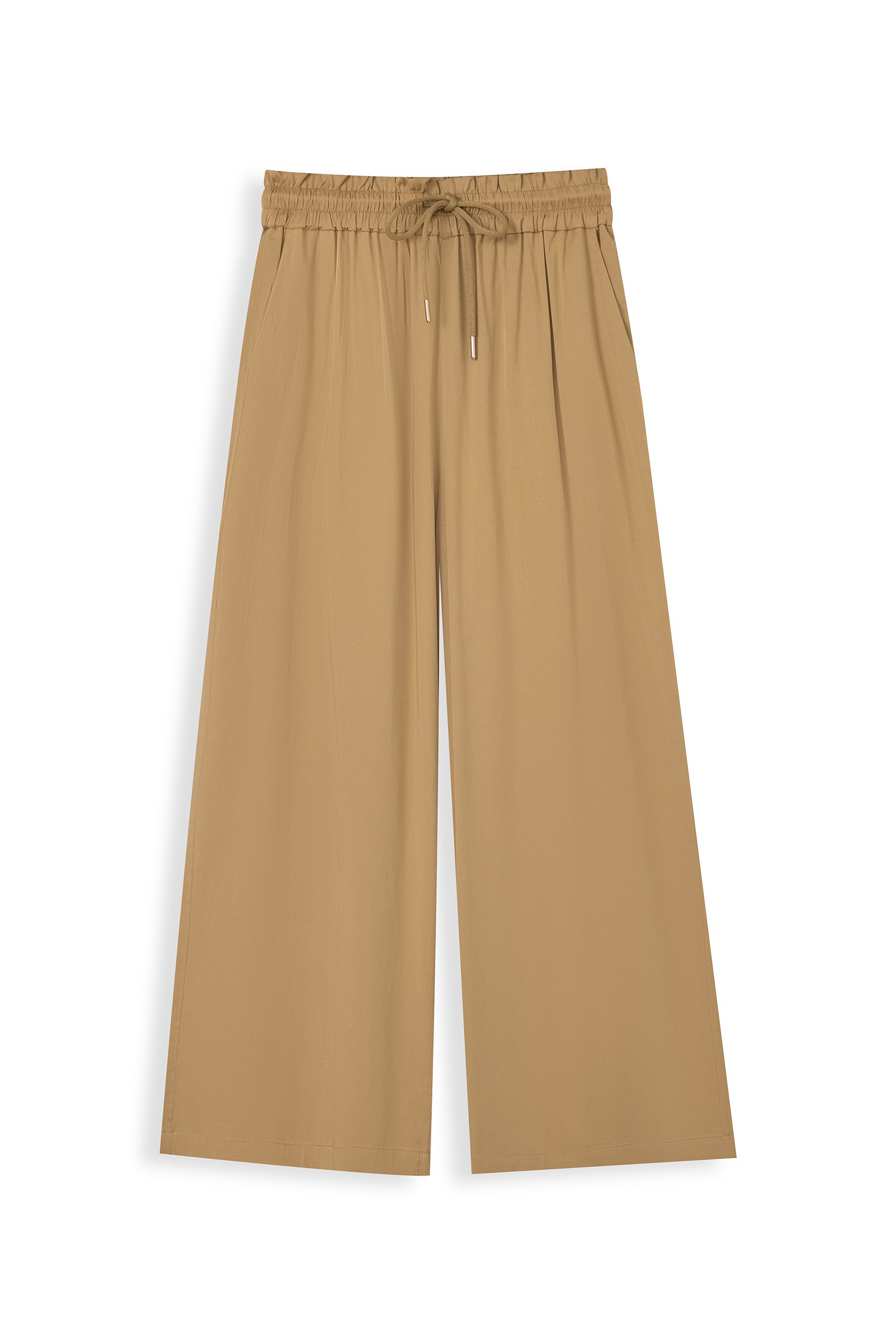 Wide-leg Elasticated Trousers