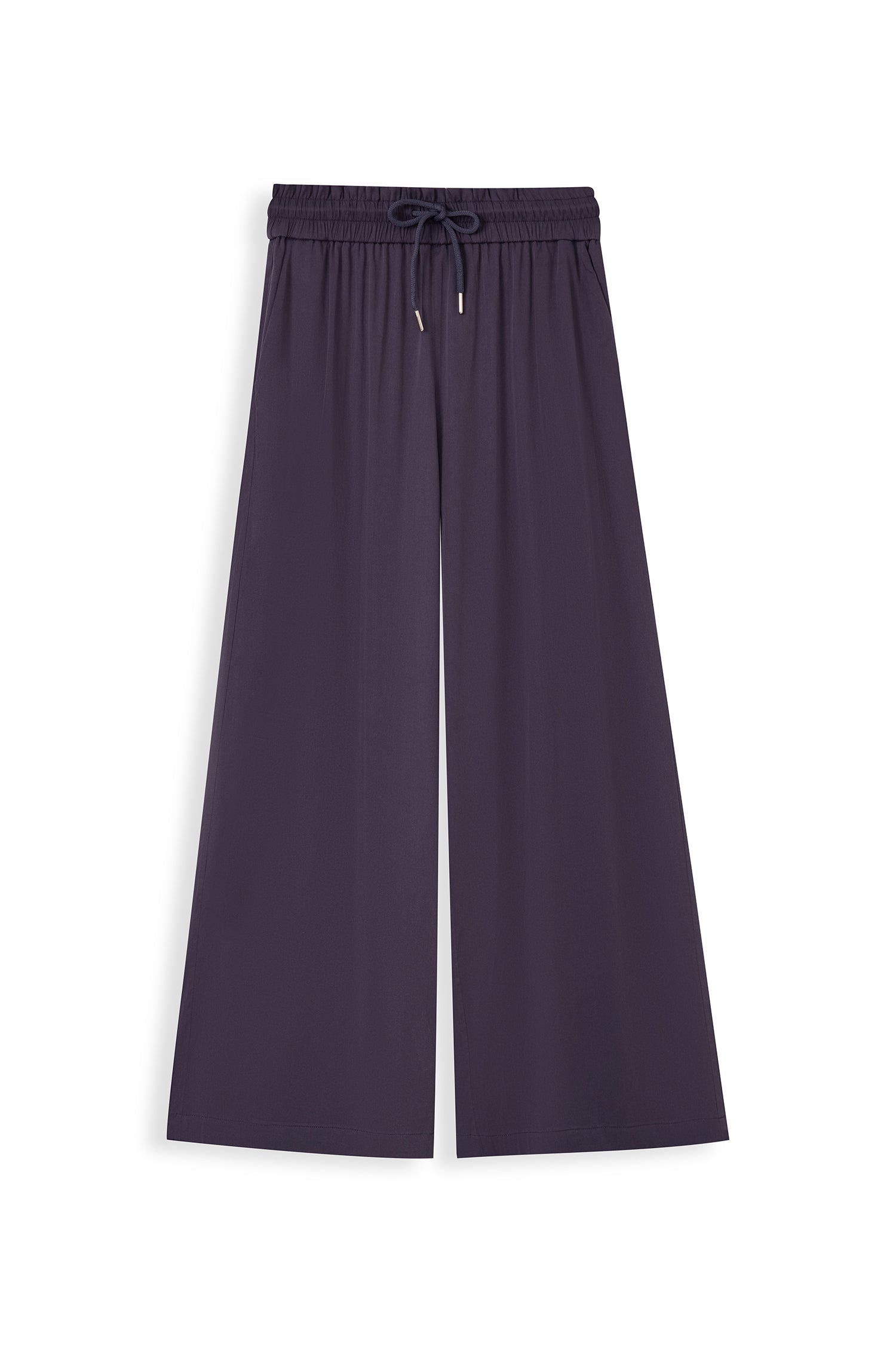 Wide-leg Elasticated Trousers