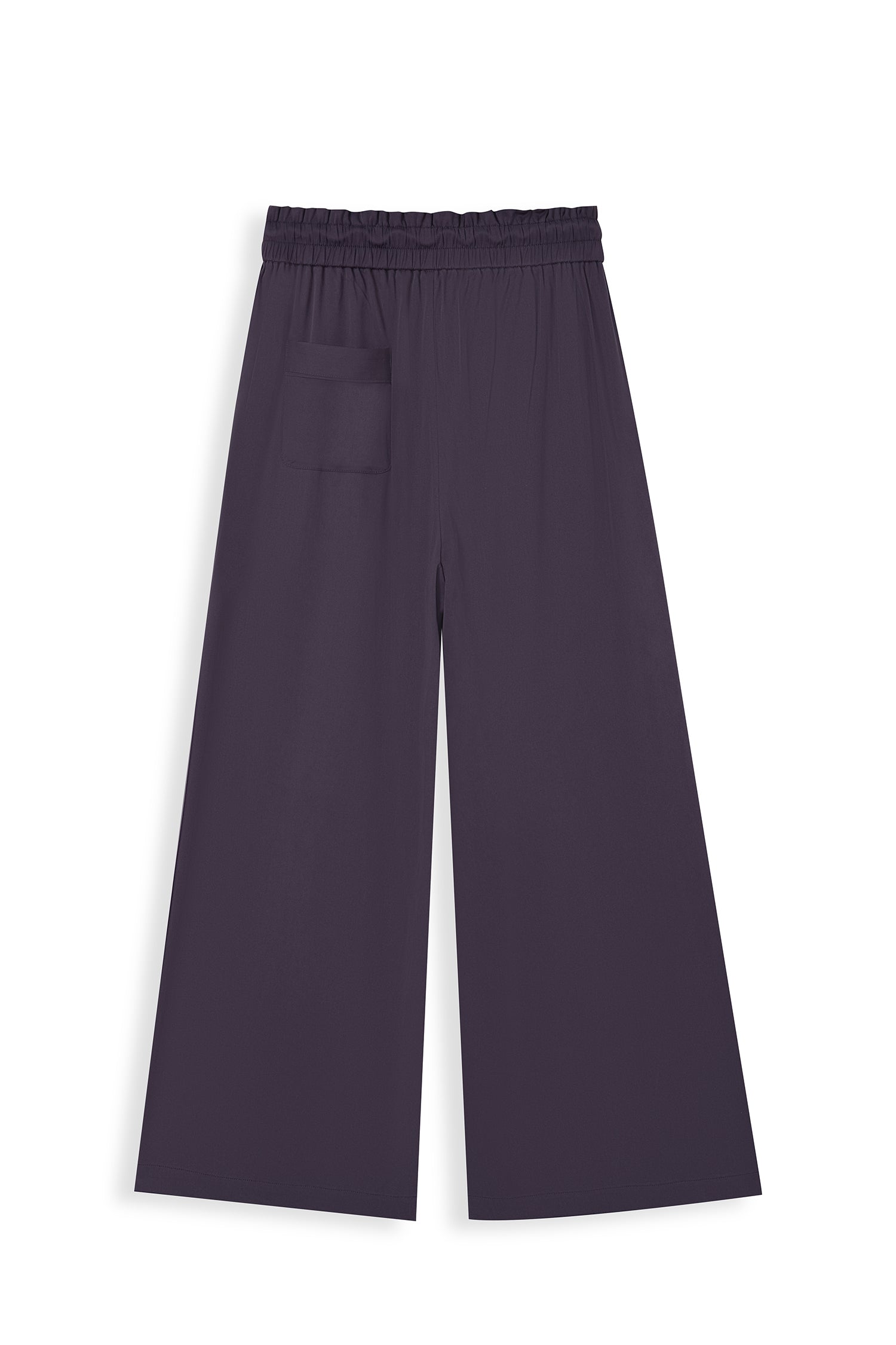 Wide-leg Elasticated Trousers