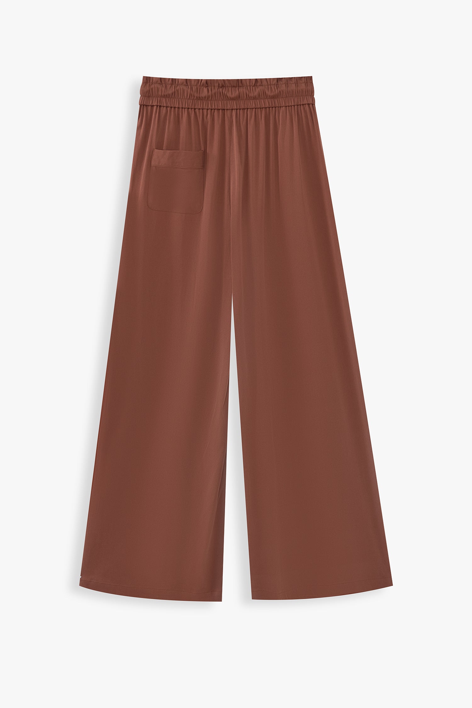 Wide-leg Elasticated Trousers