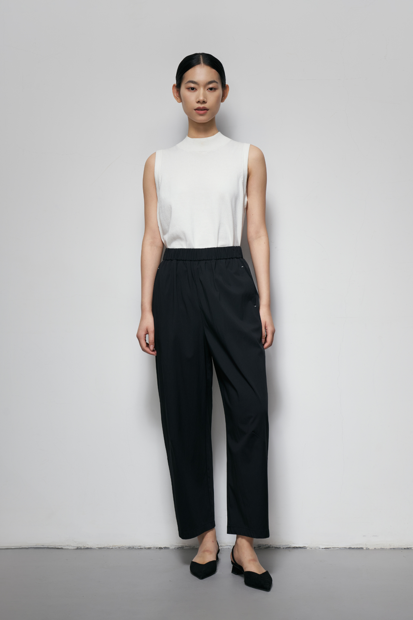 Elastic Waist Casual Trousers