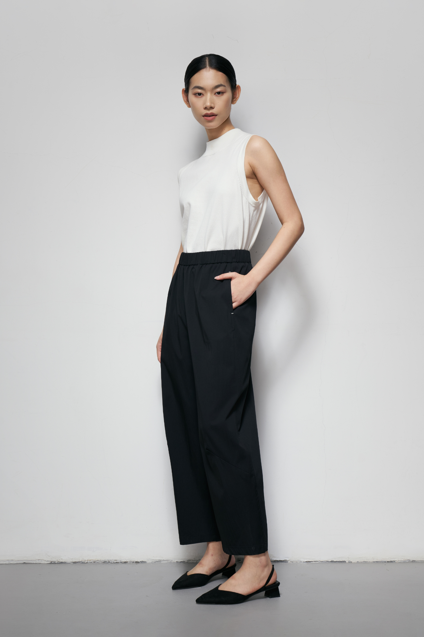 Elastic Waist Casual Trousers