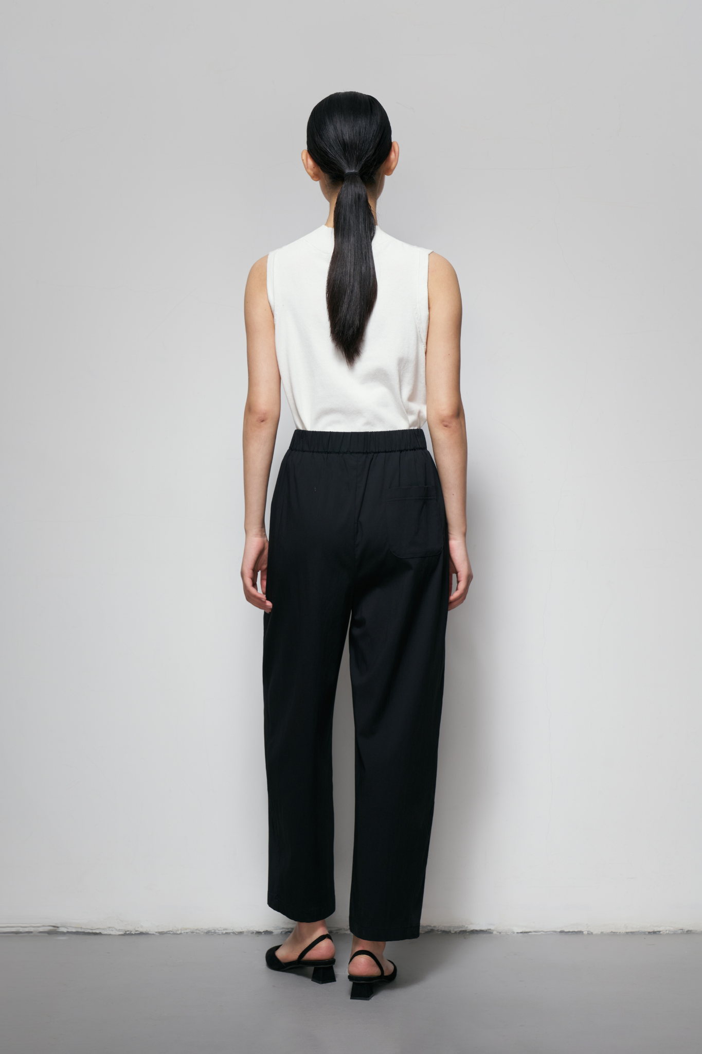 Elastic Waist Casual Trousers