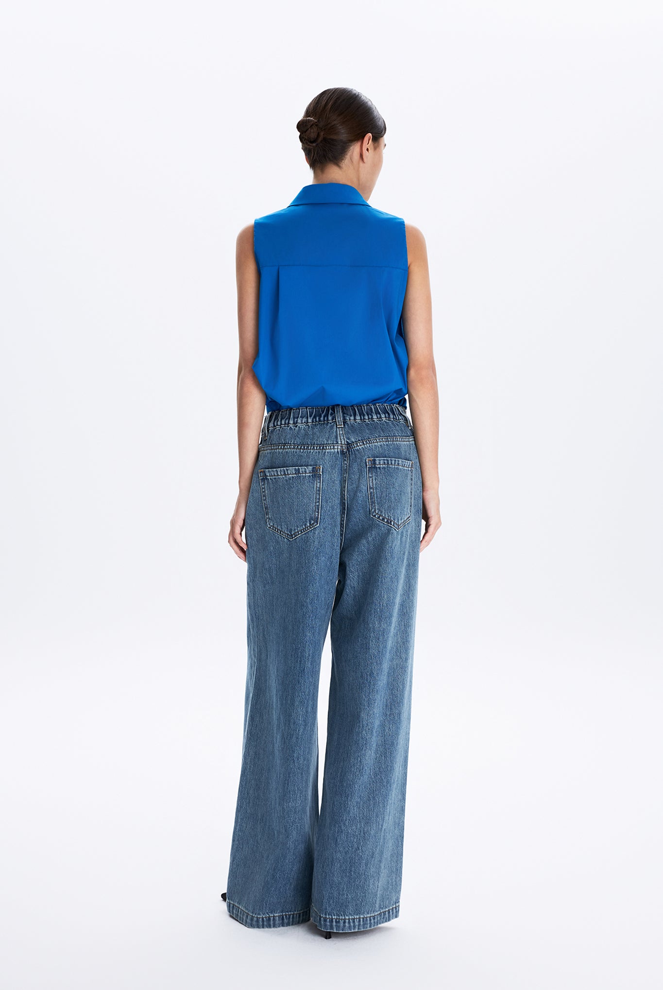 Wide Leg Dark Denim Jeans