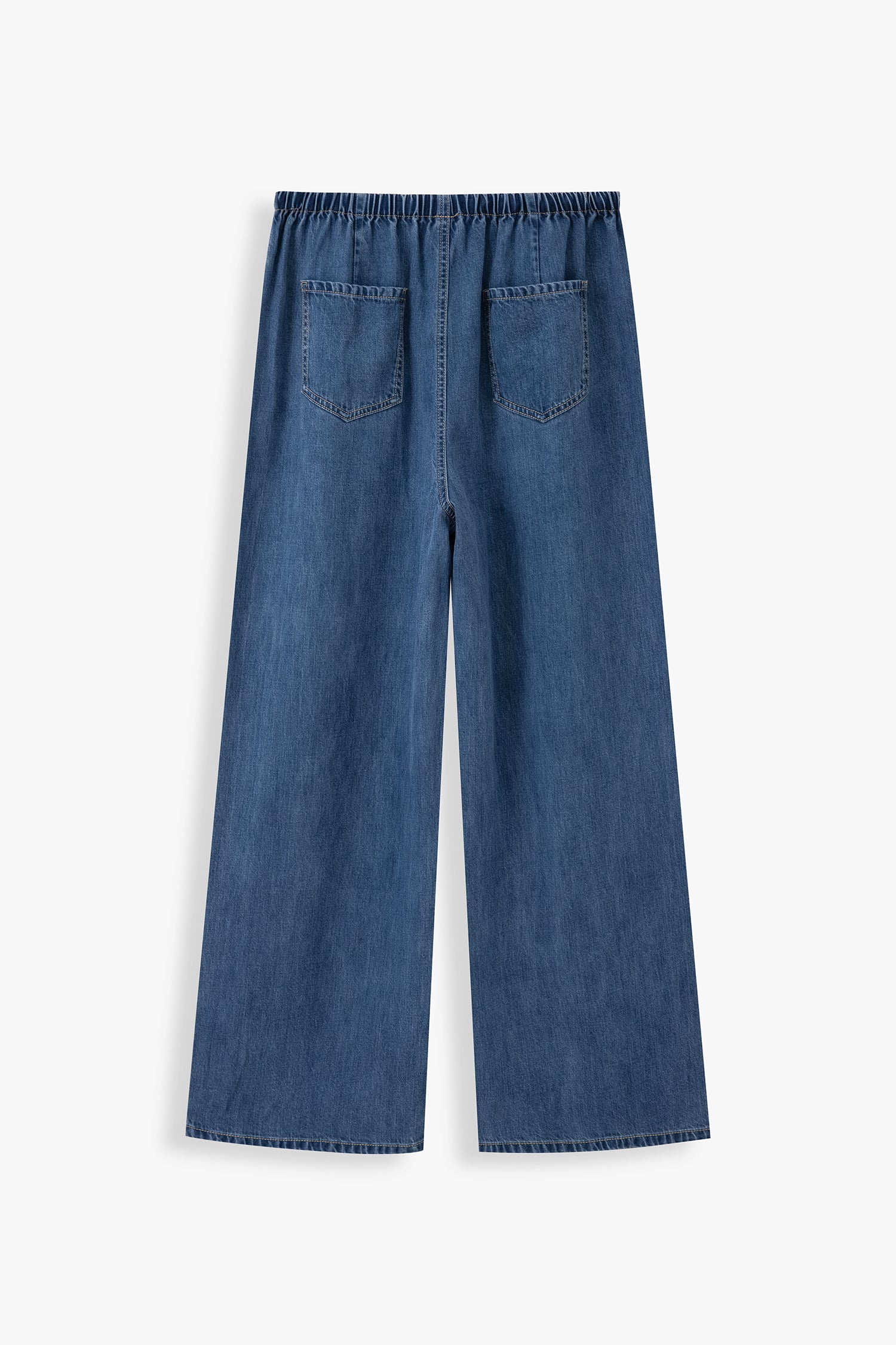 Drawstring Wide Leg Jeans