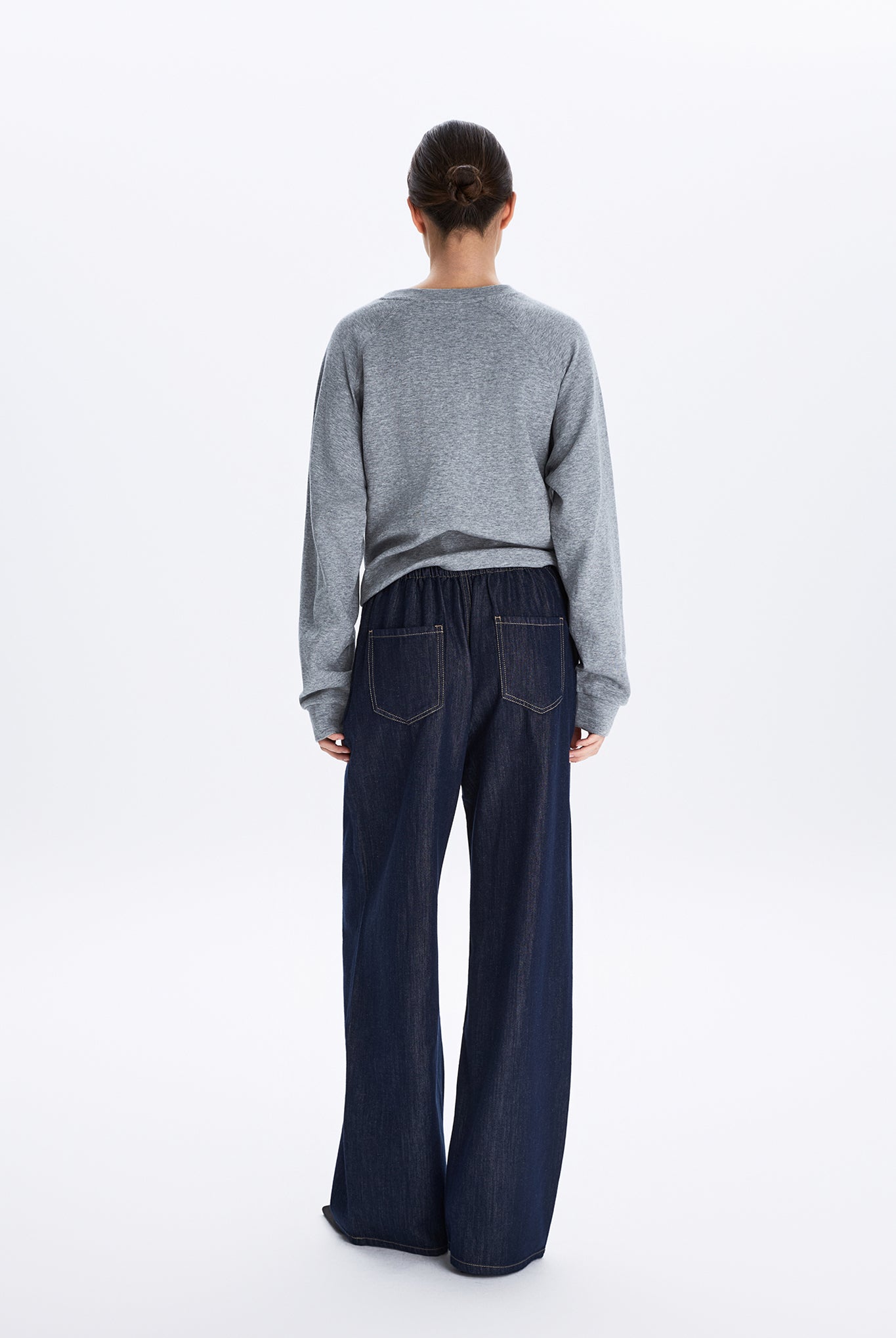Drawstring Wide Leg Jeans