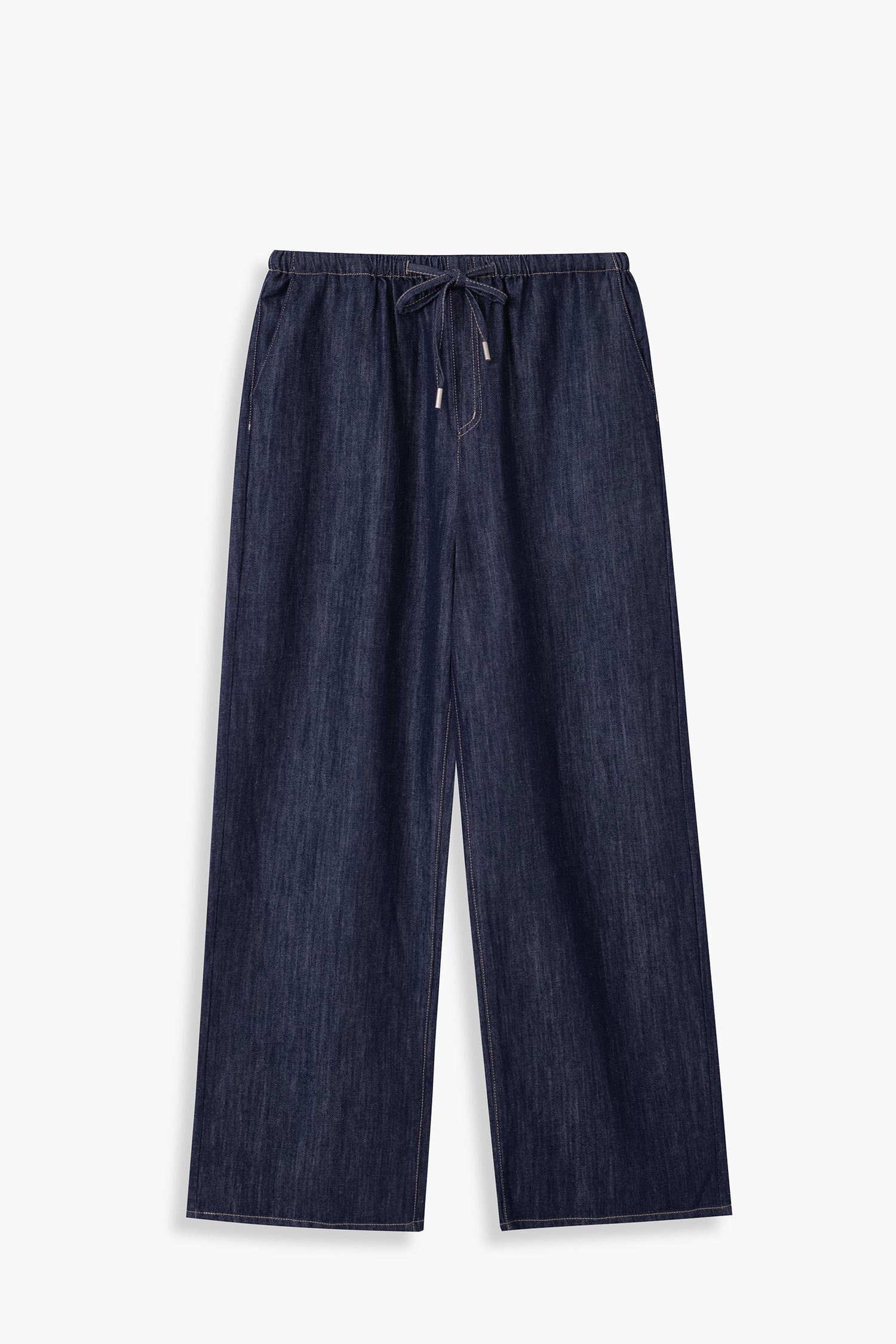 Drawstring Wide Leg Jeans
