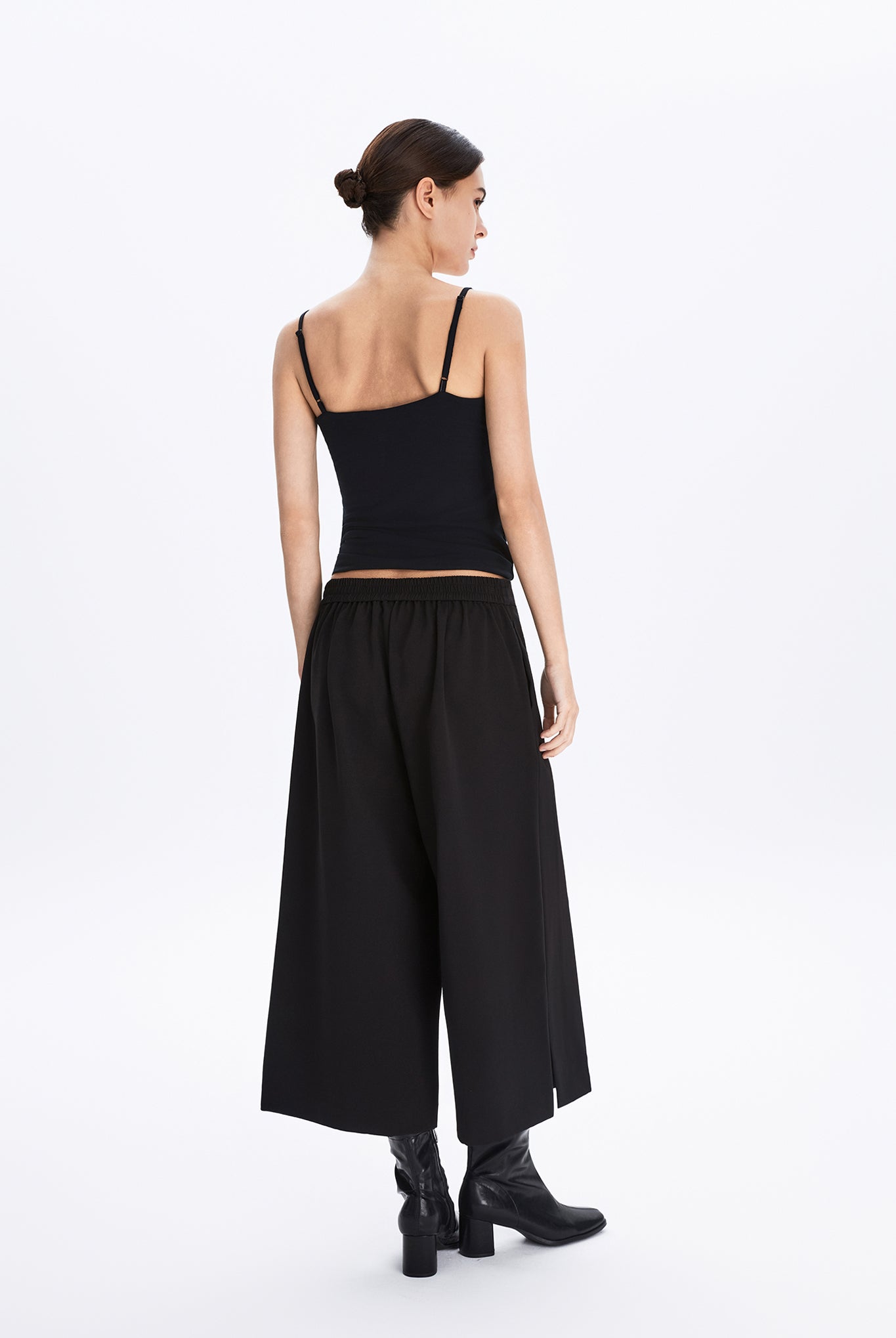 Wide Leg Culottes Pants