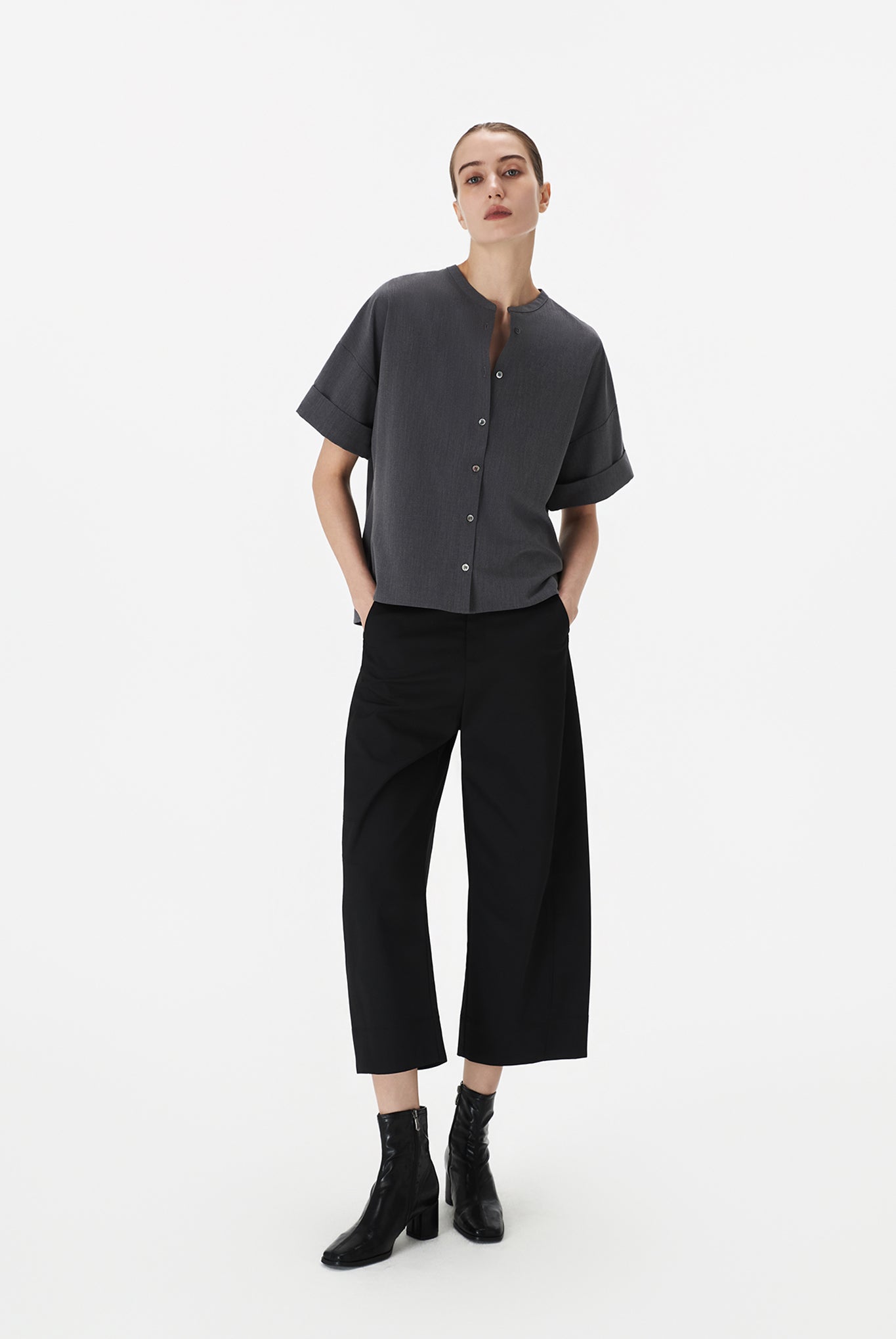 Fitted Straight Pants