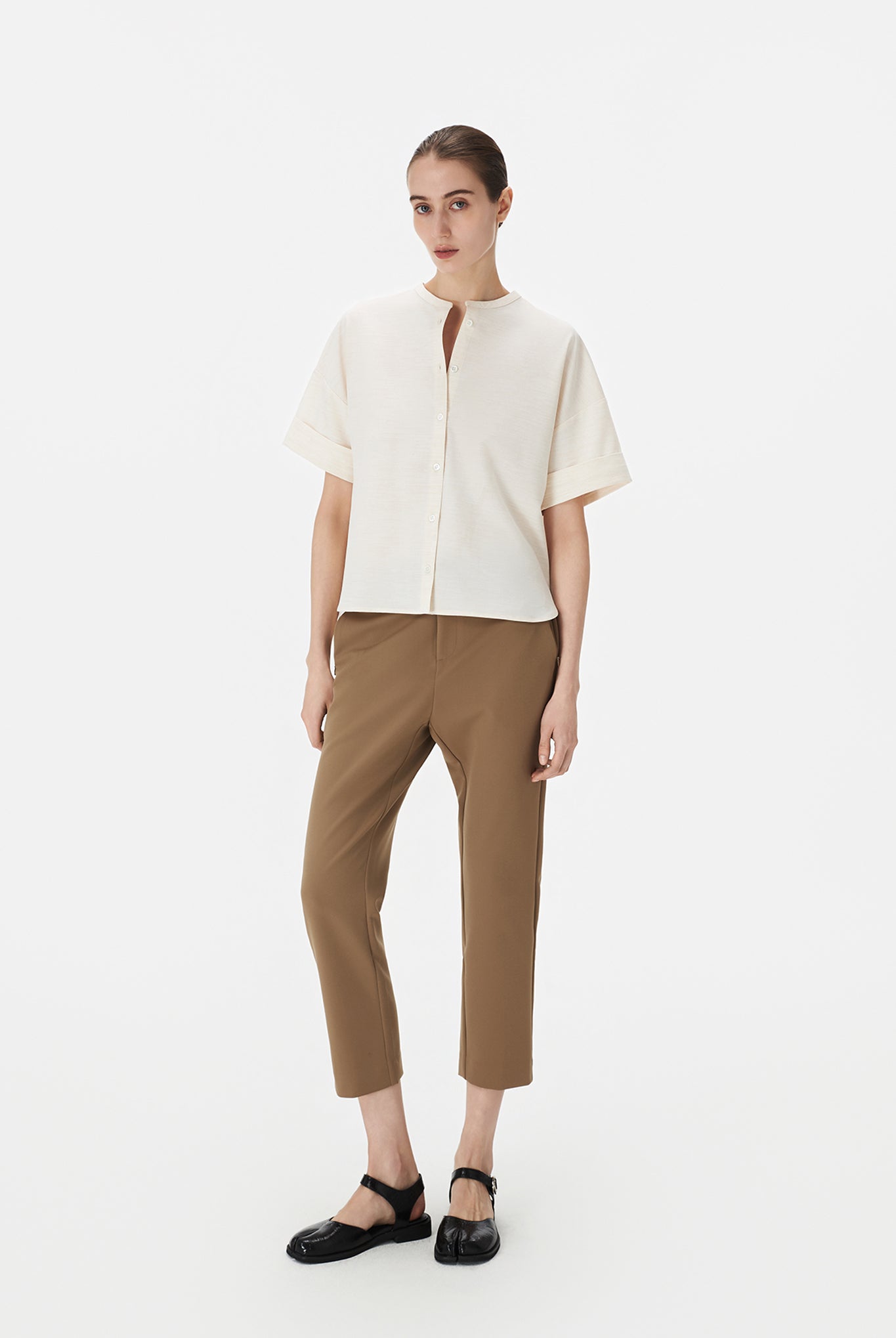 Fitted Straight Pants