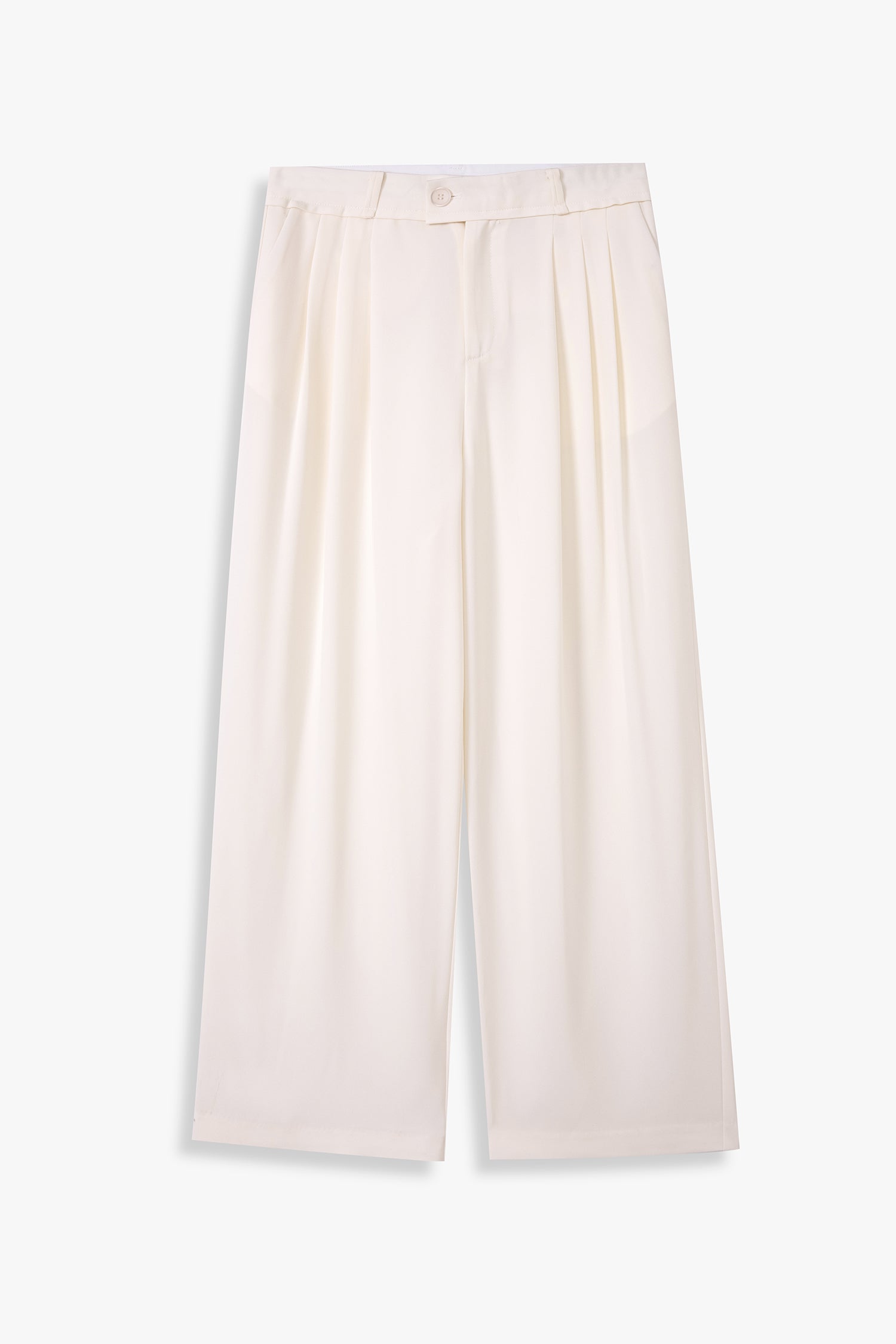 Pleated Wide-Leg Trousers