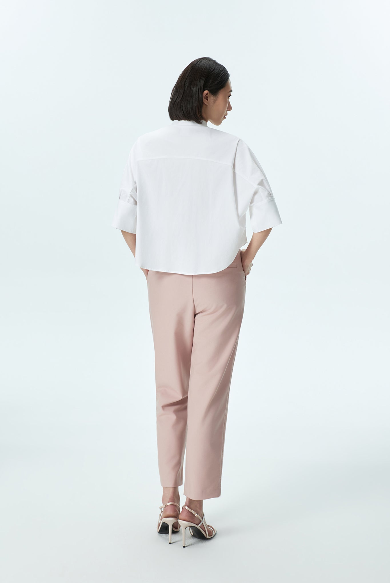 Straight Pants with Pintucks