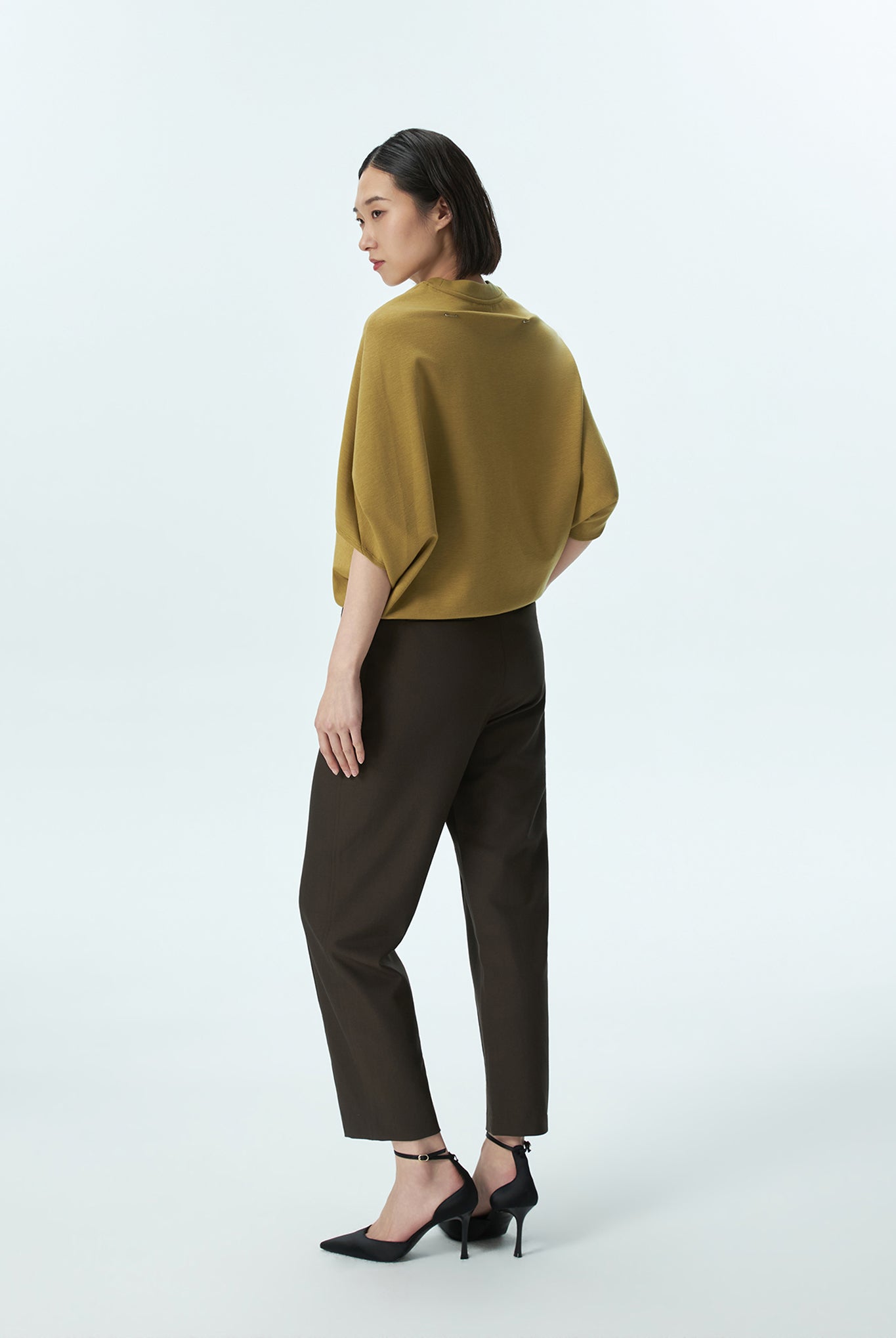 Straight Pants with Pintucks