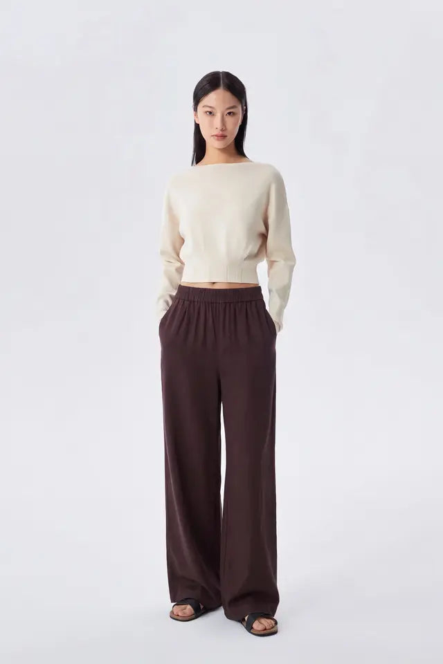Misha Elasticated Waist Wide Leg Pants