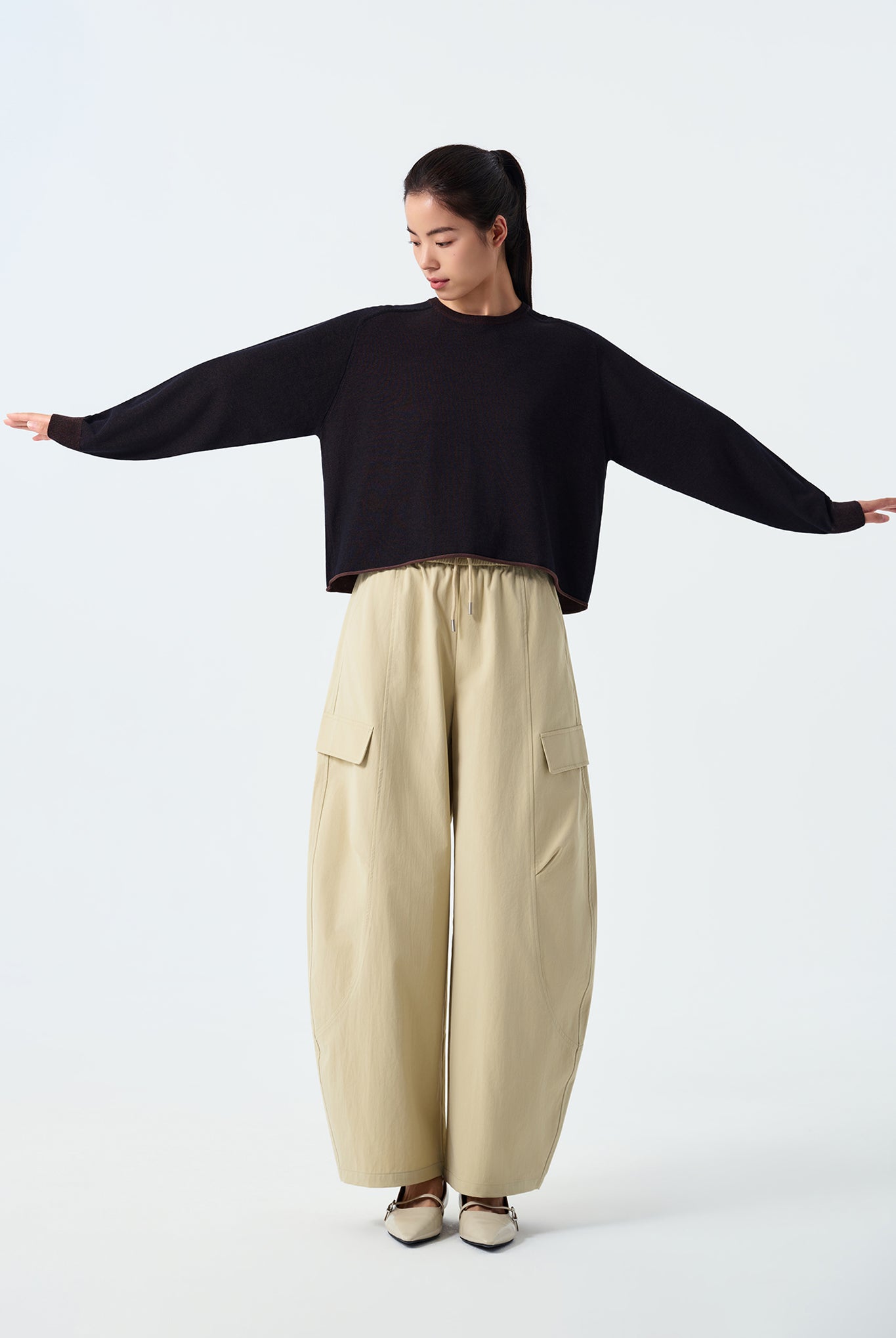 Avery Draped Balloon Cargo Pants