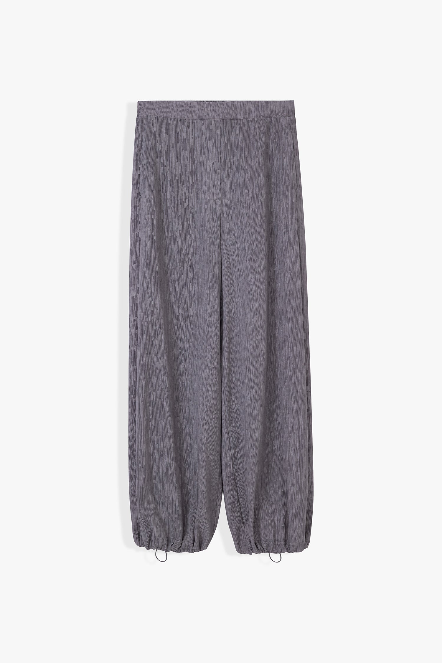 Miles Textured Elastic-Cuff Pants