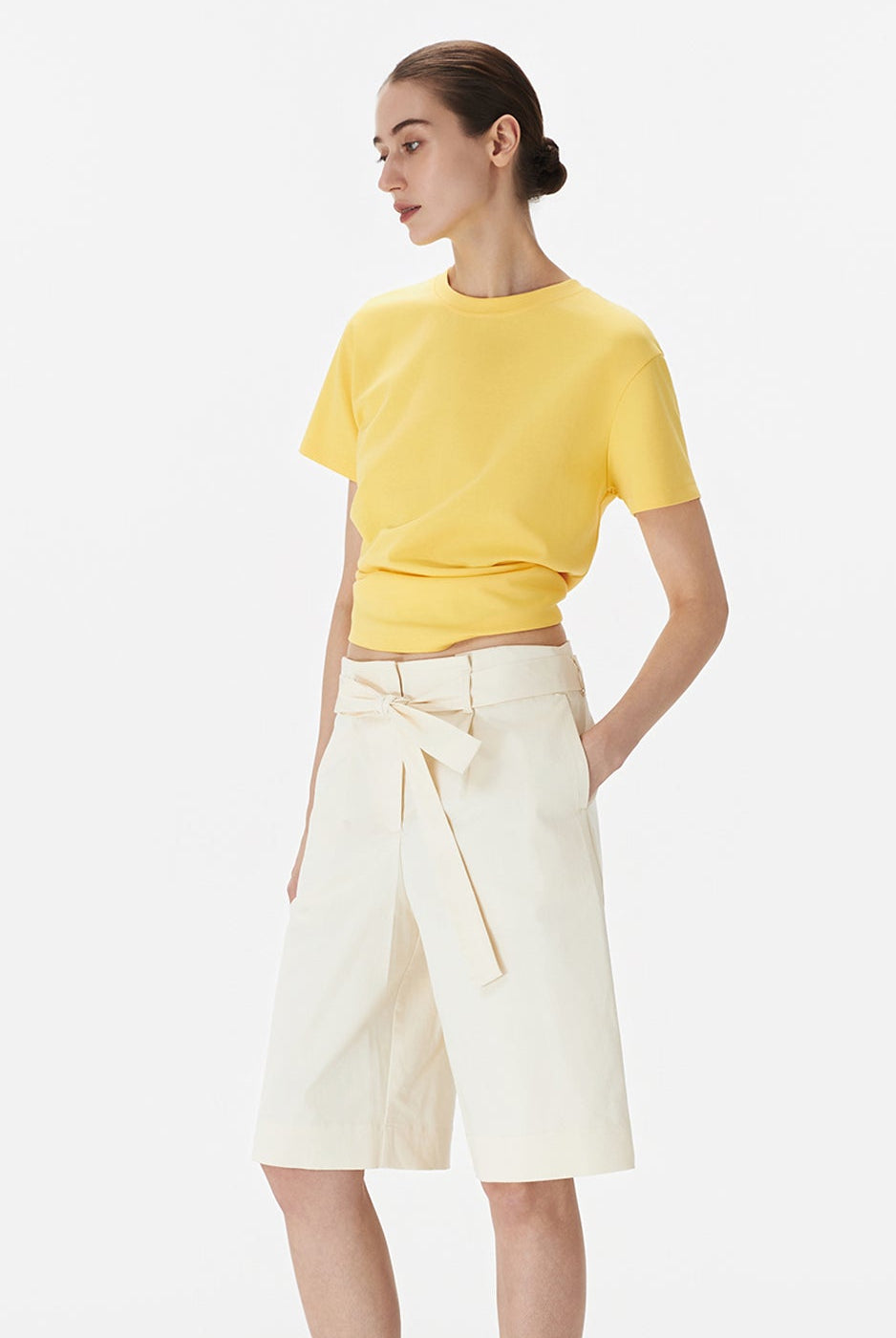 Pleated City Bermuda Shorts