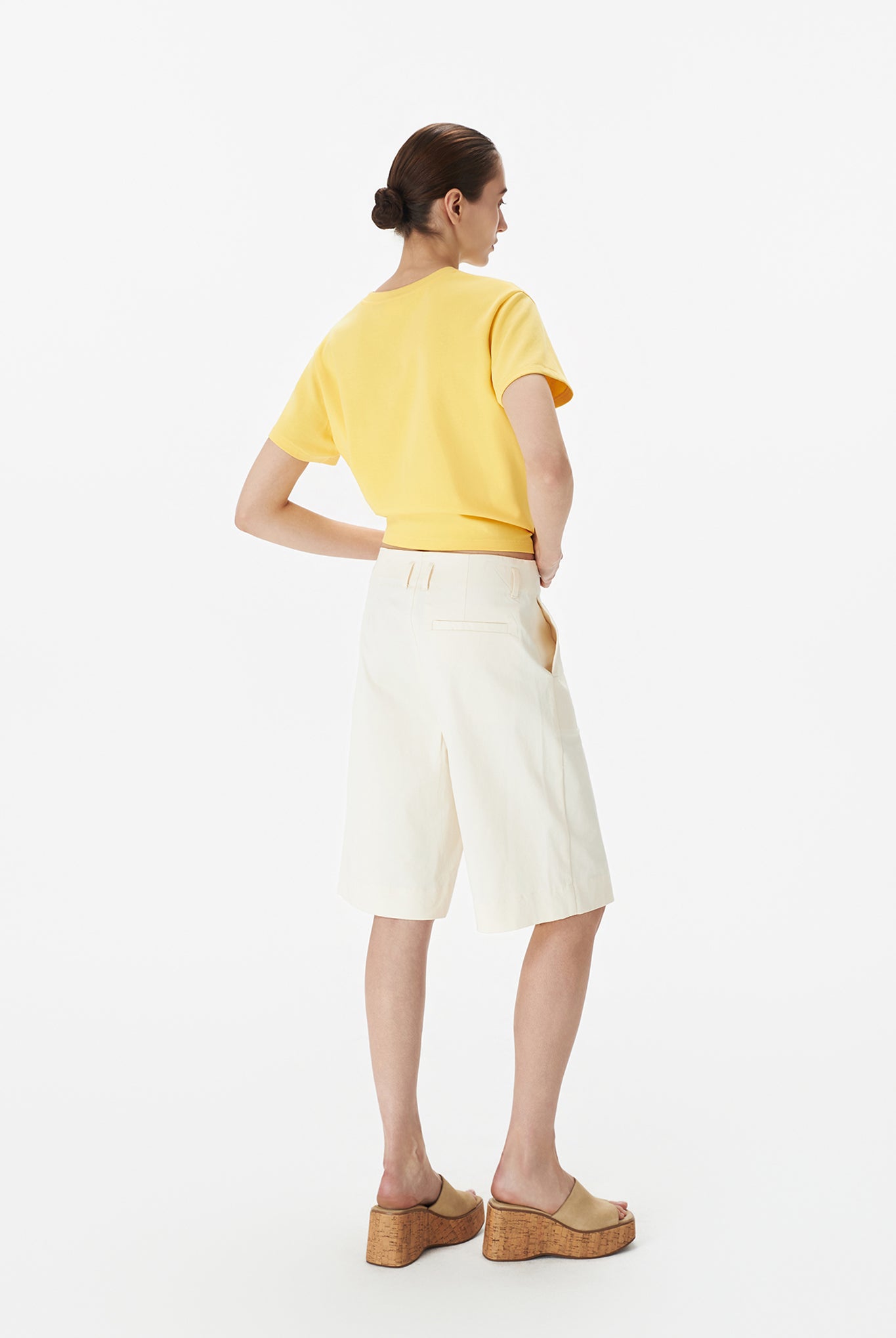 Pleated City Bermuda Shorts