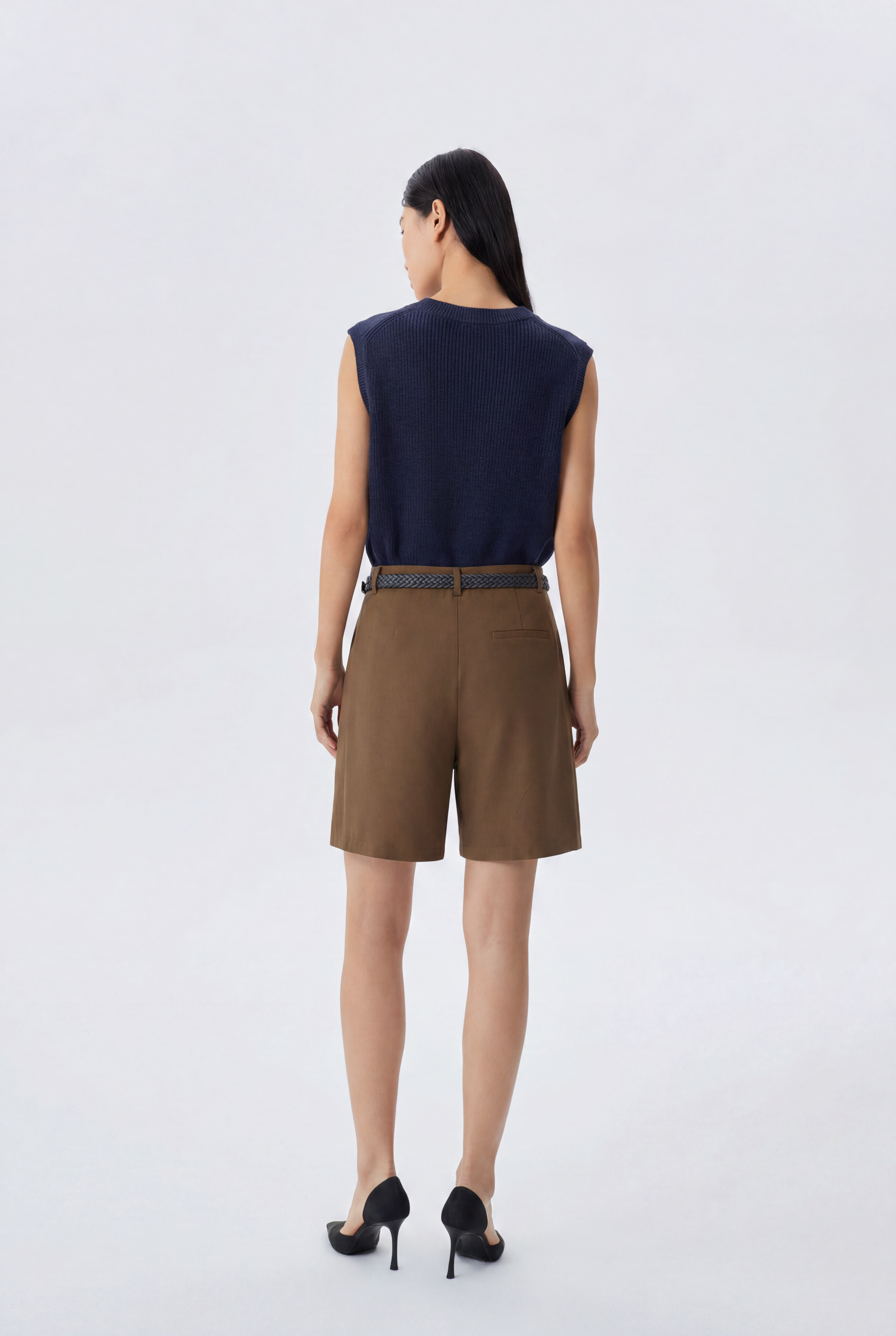 Joan Cotton Front Seam Shorts
