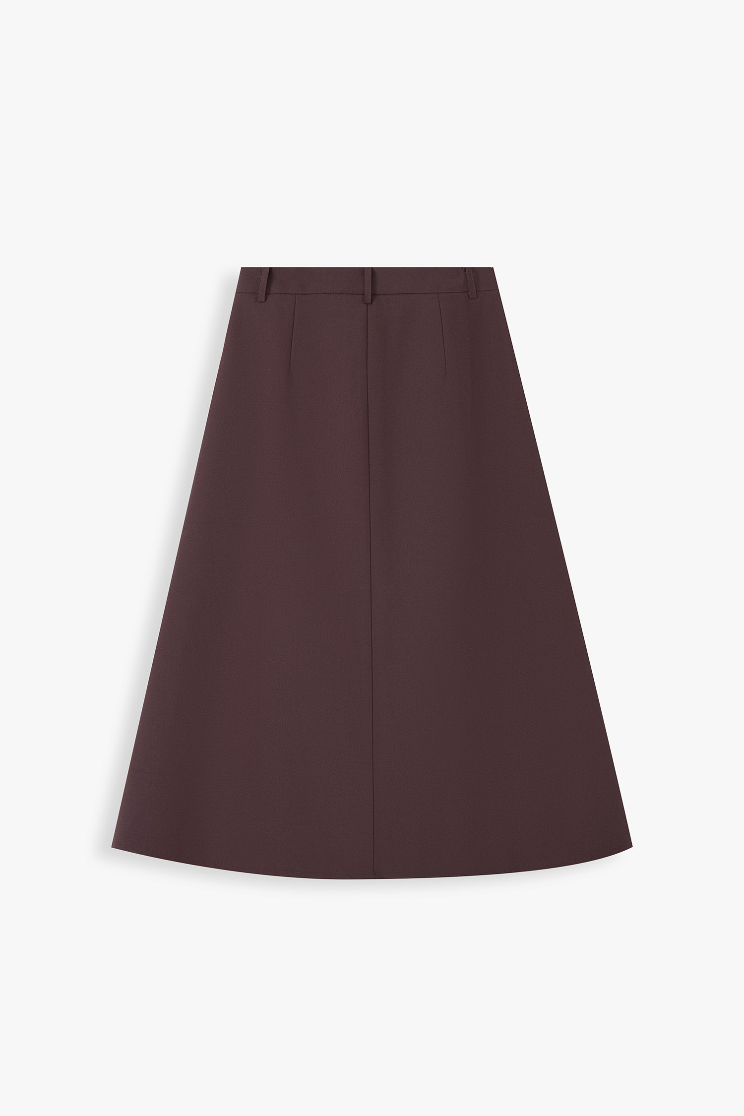 High-Waist A-Line Midi Skirt