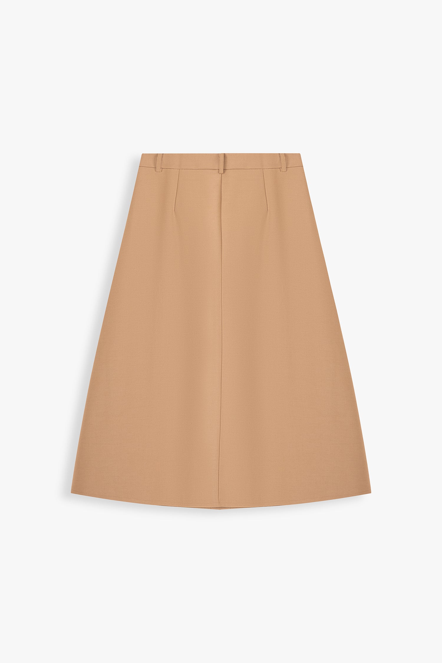 High-Waist A-Line Midi Skirt