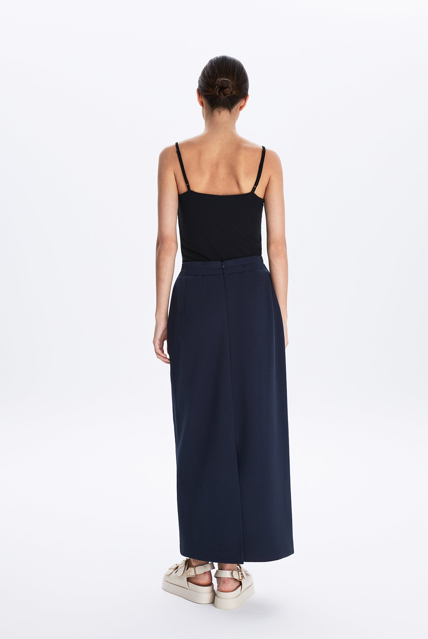 Jersey Knit Straight Skirt