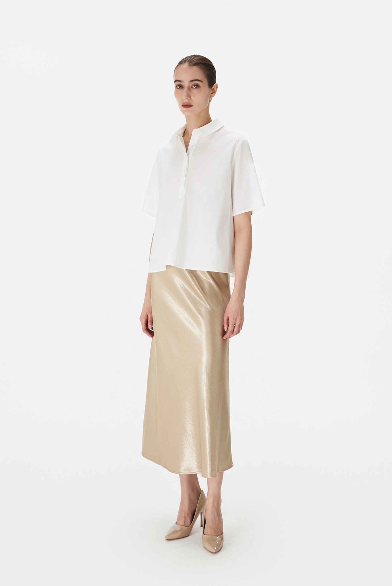 Bias Satin Skirt