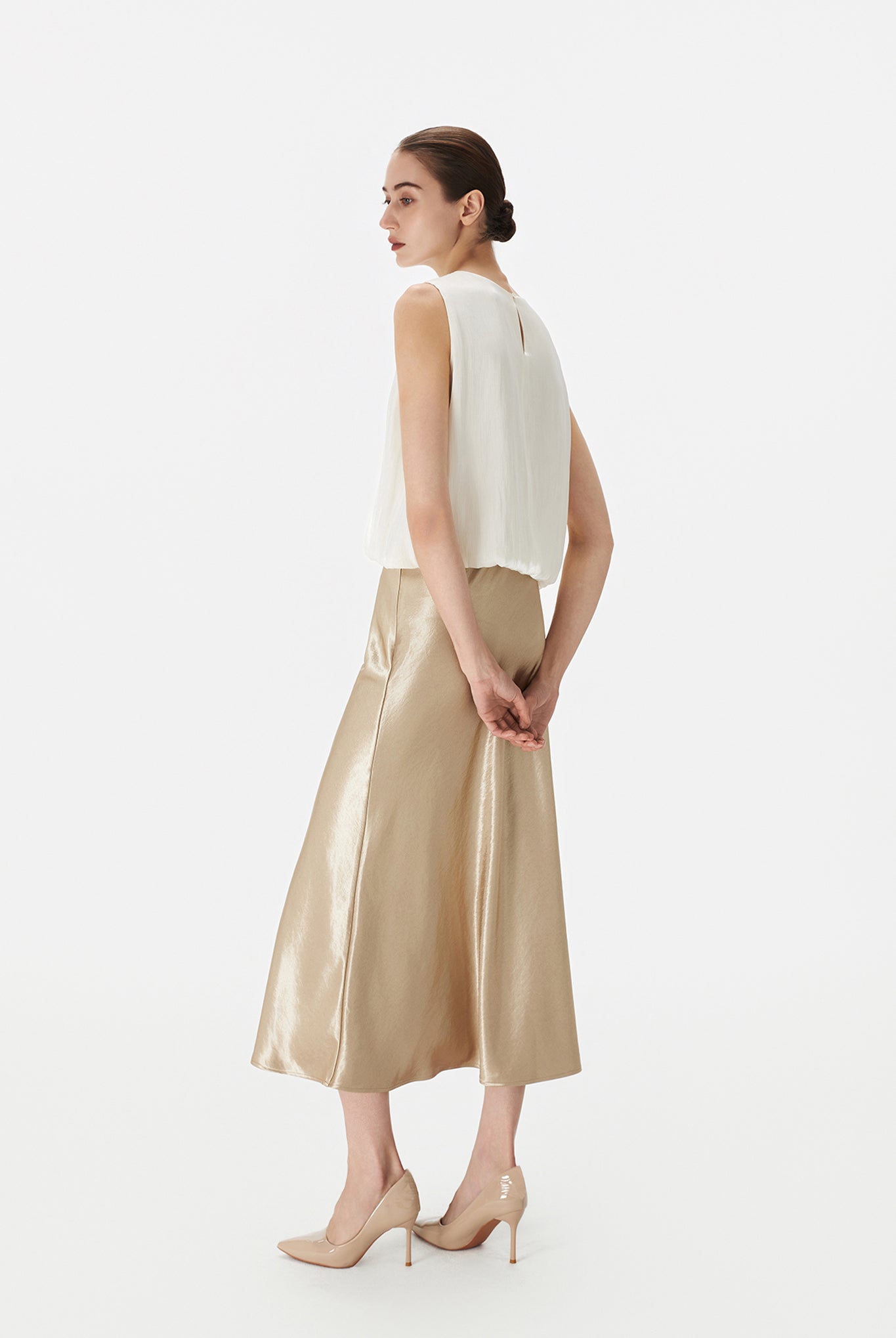 Bias Satin Skirt
