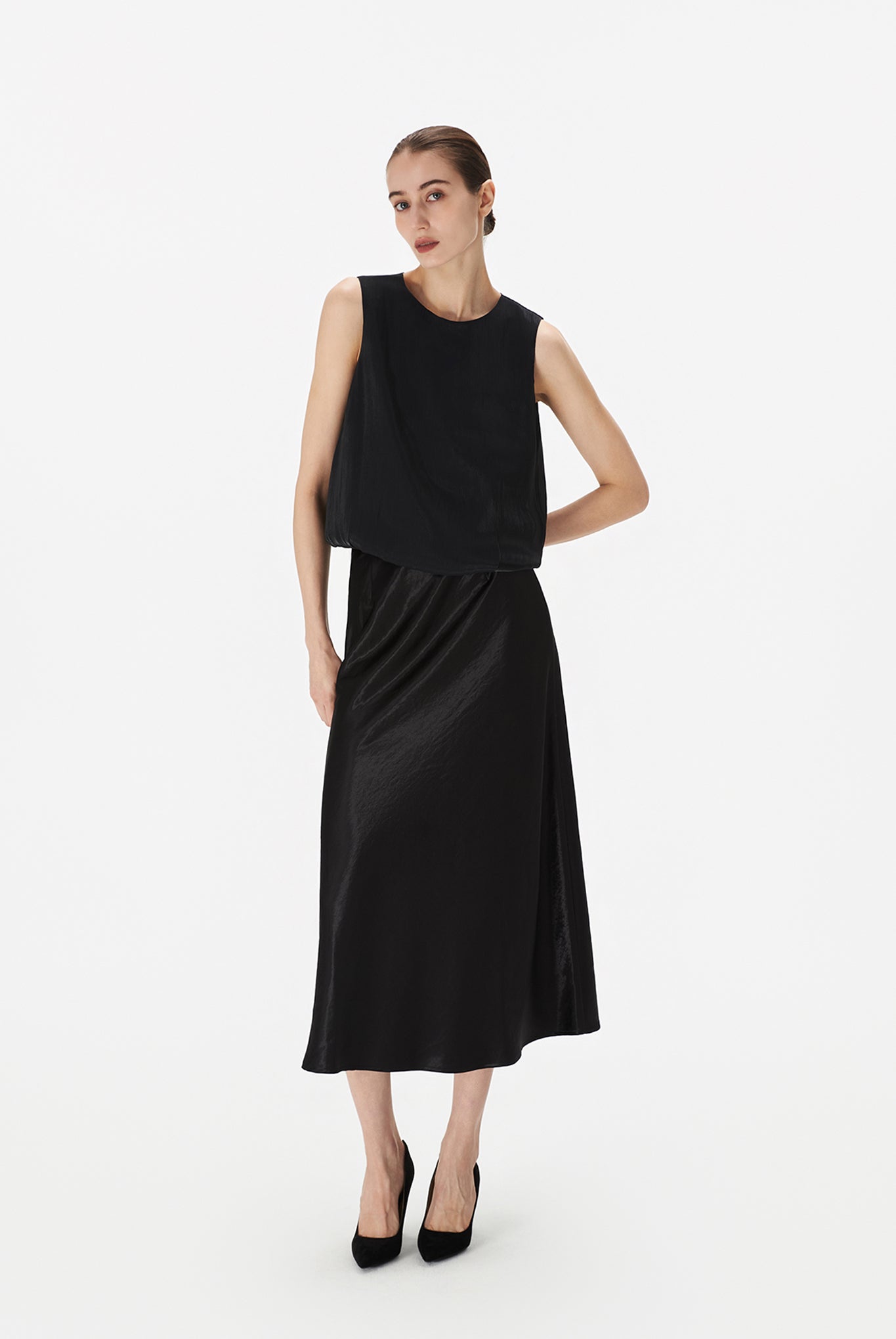 Bias Satin Skirt