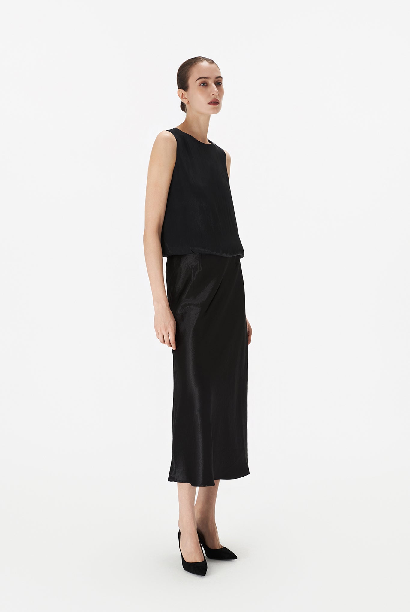 Bias Satin Skirt