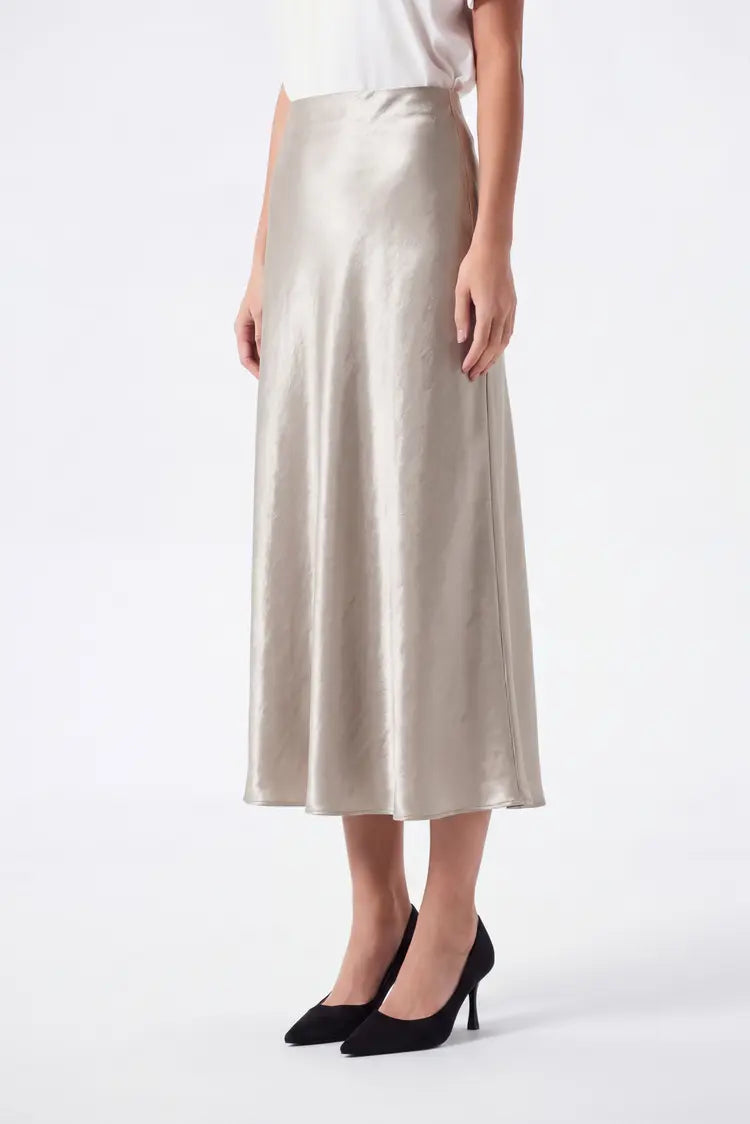 Bias Satin Skirt