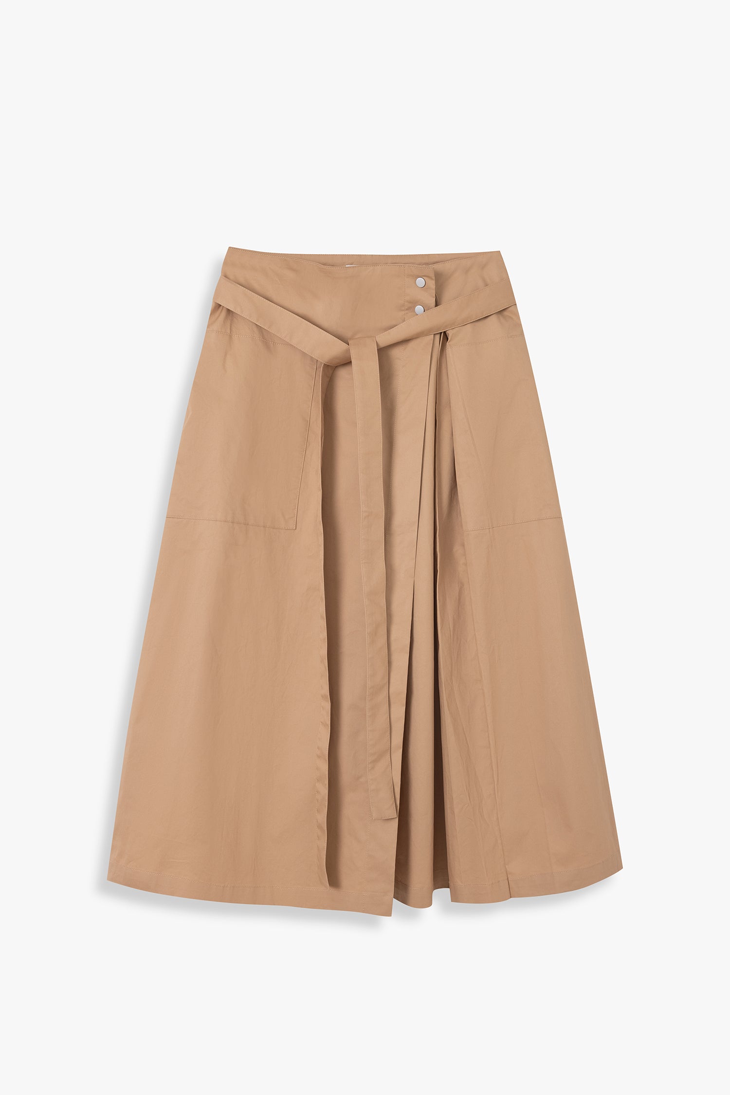 Asymmetric Pleated Skirt