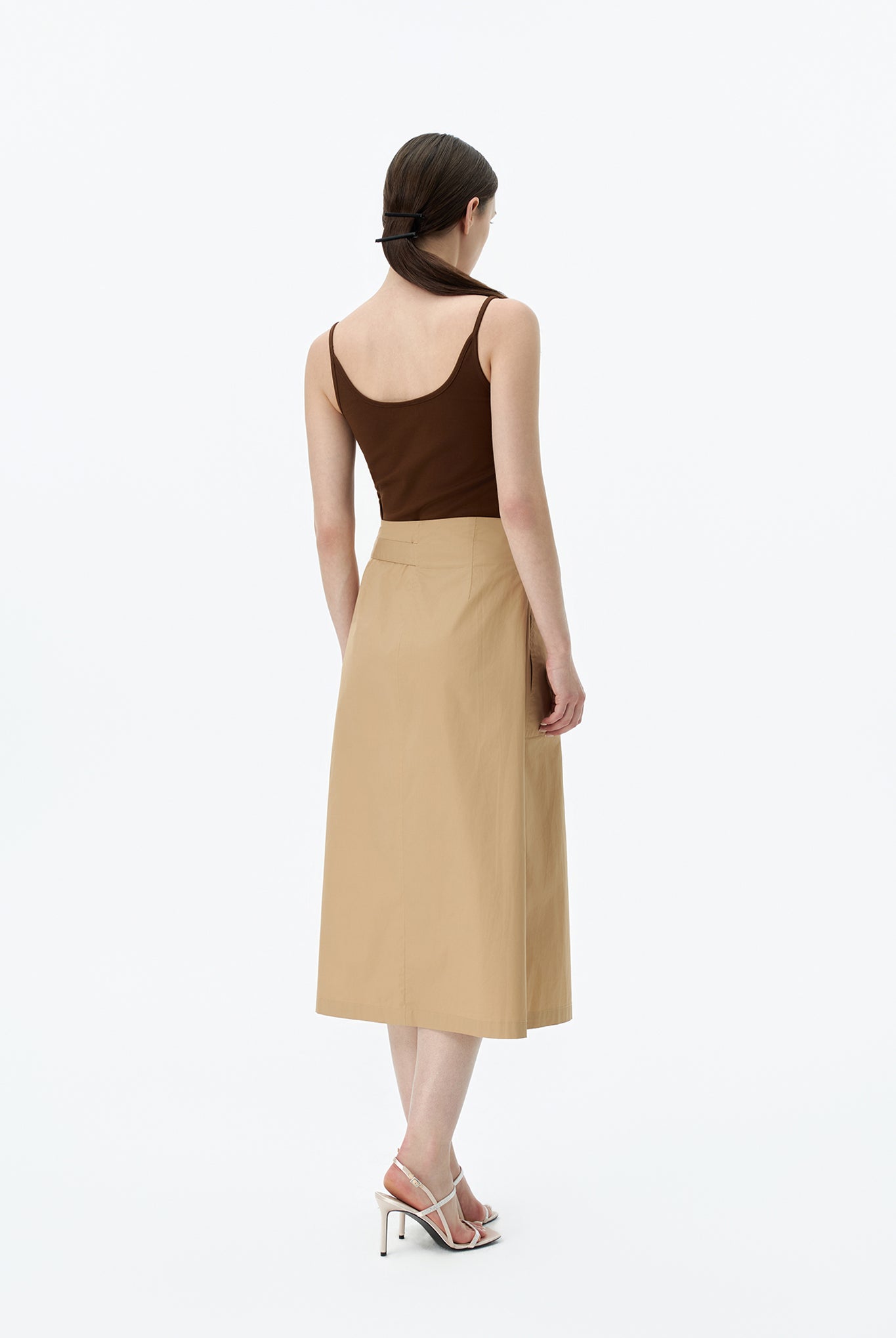 Asymmetric Pleated Skirt