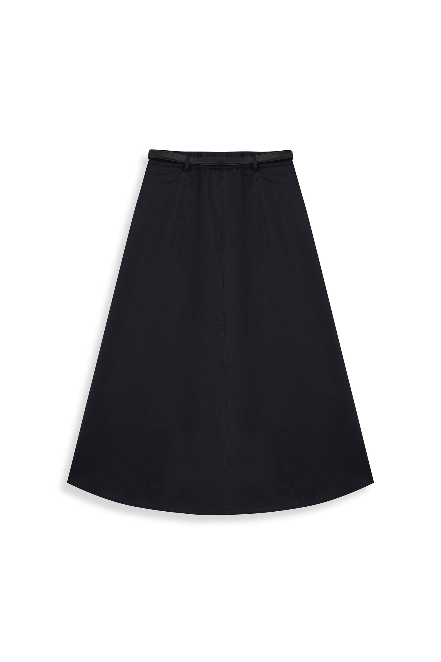 A-line Pleated Skirt with Belt