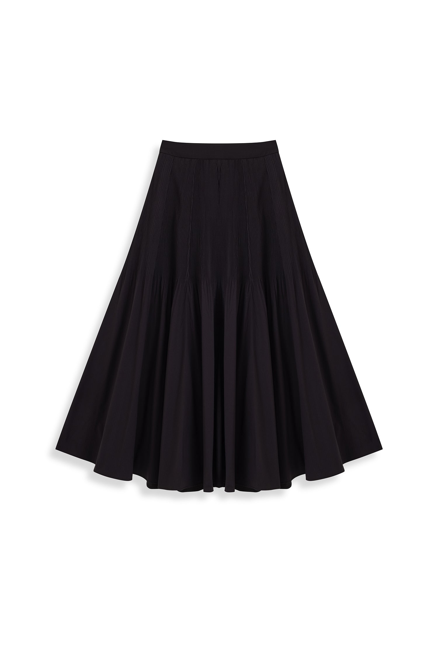 Heat-Pleated Flare Skirt