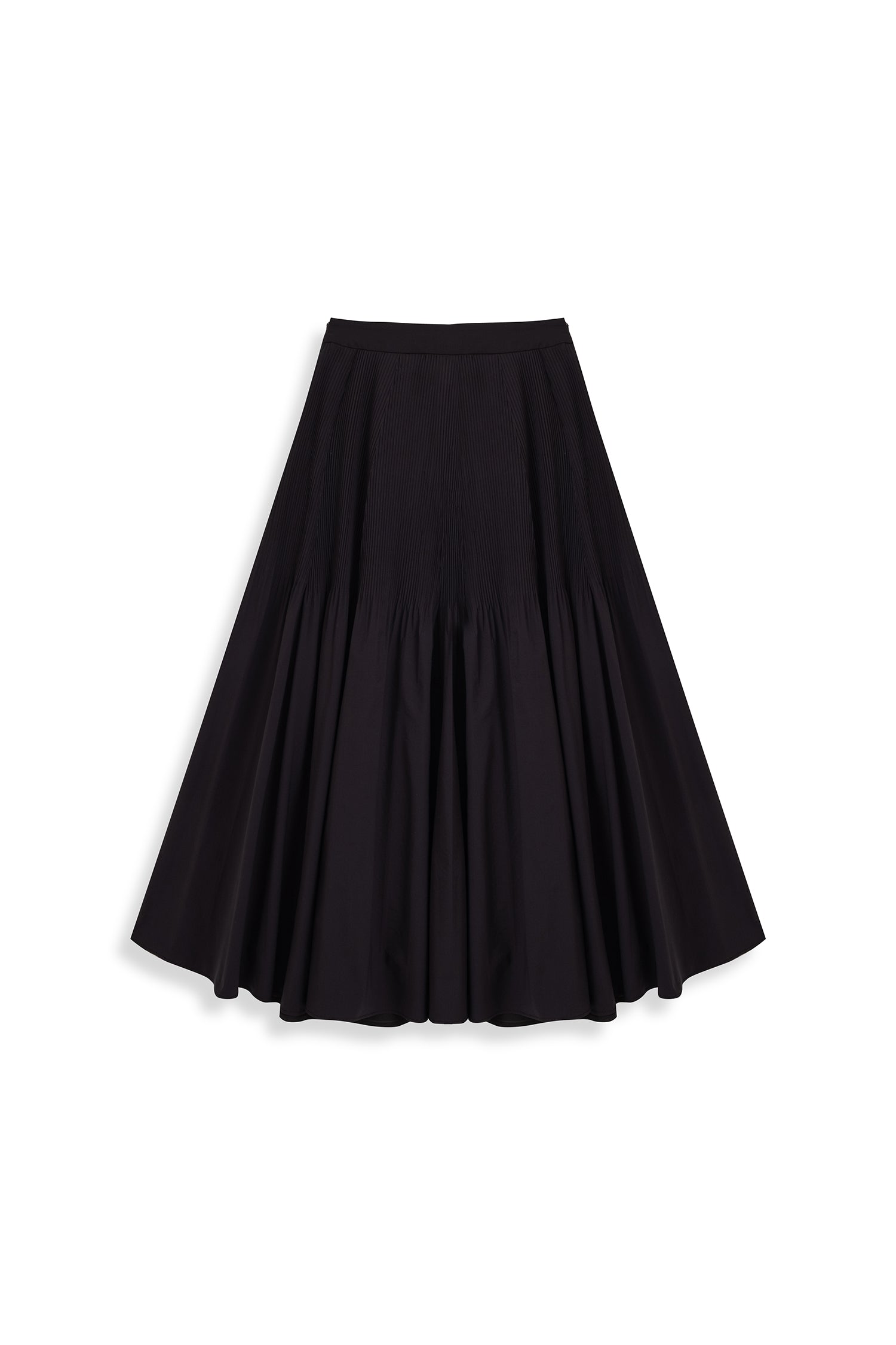Heat-Pleated Flare Skirt