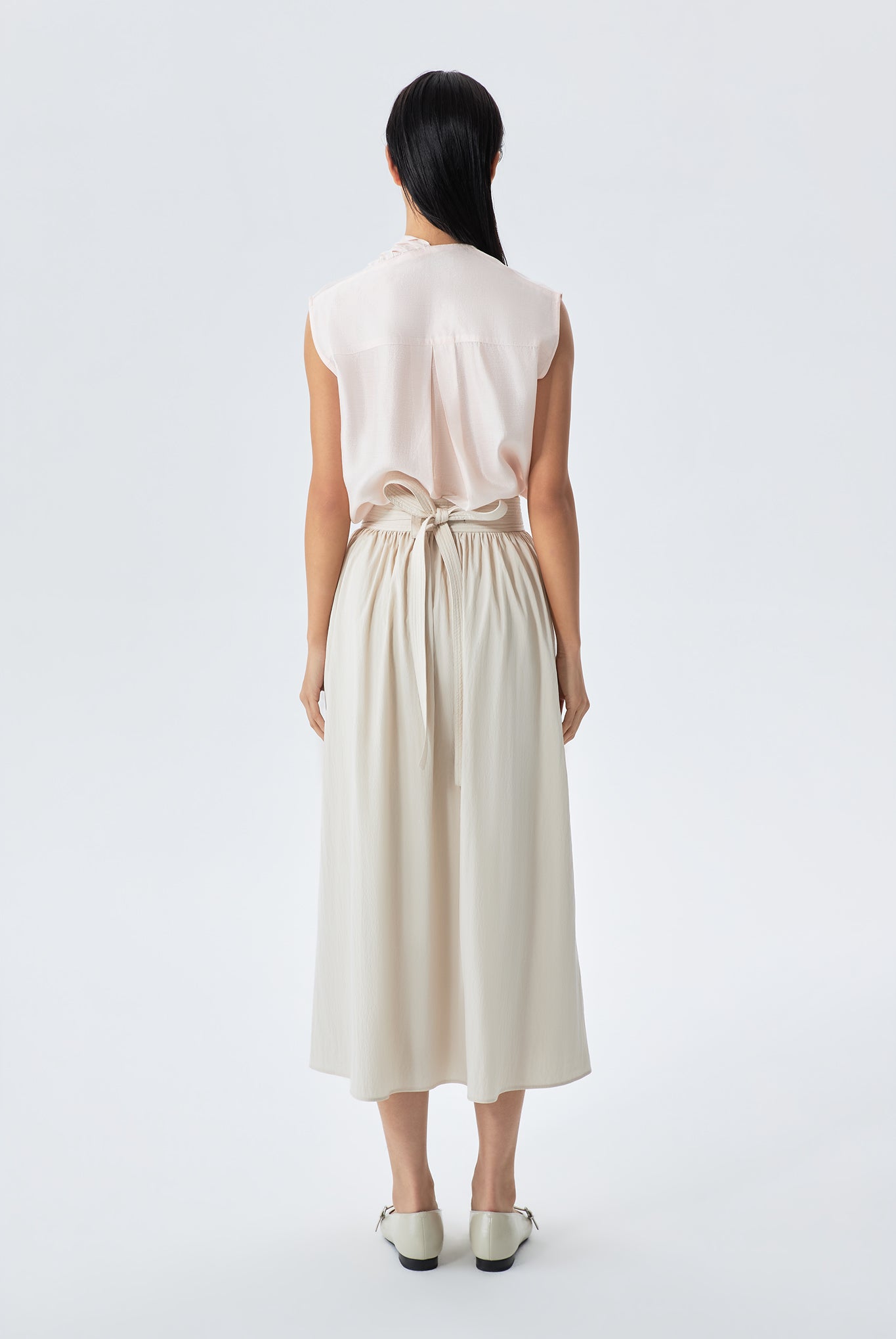 Aster Gathered A-Line Wrap Skirt