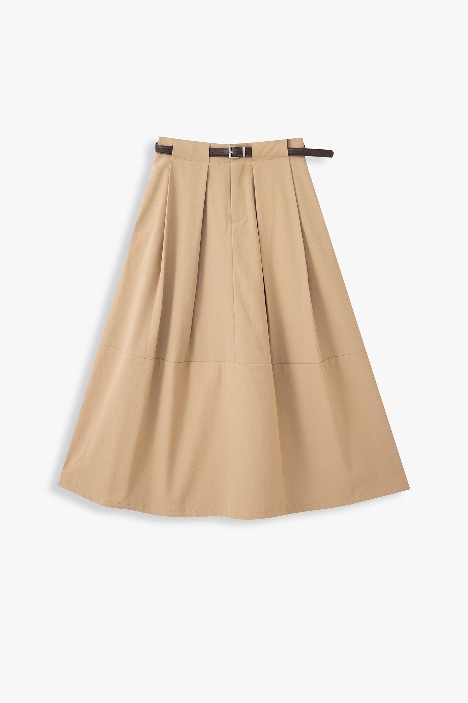 Irene A-Line City Skirt With Belt
