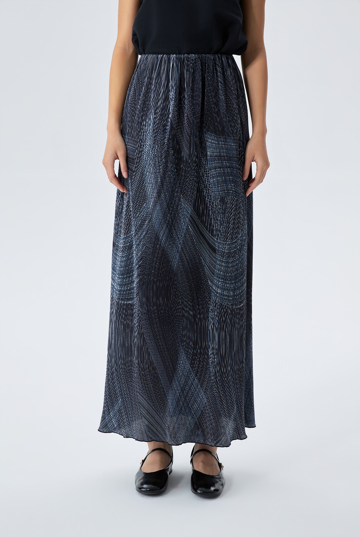 Dylan Textured Print Straight Skirt