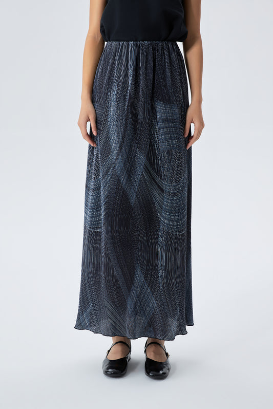 Dylan Textured Print Straight Skirt