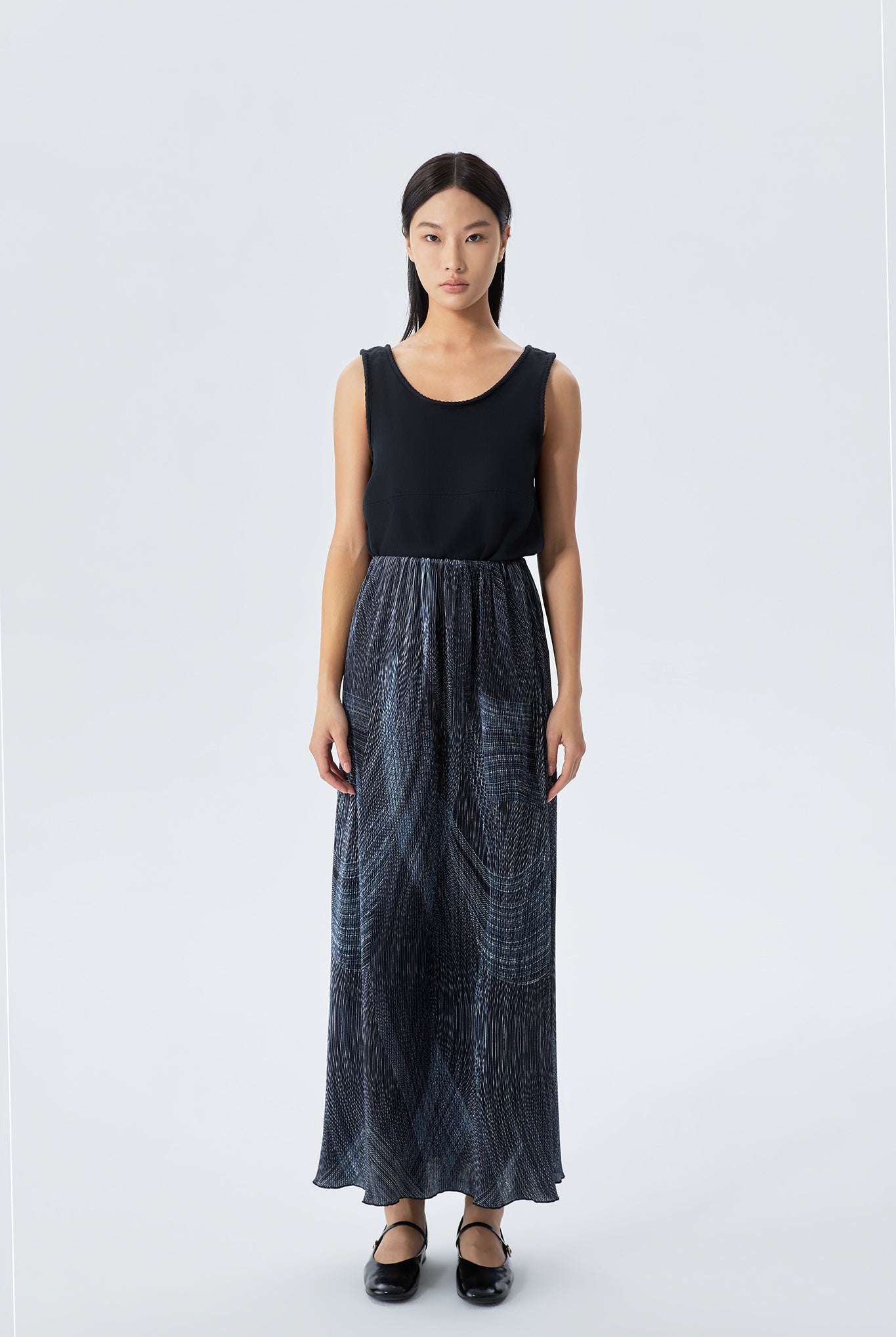 Dylan Textured Print Straight Skirt