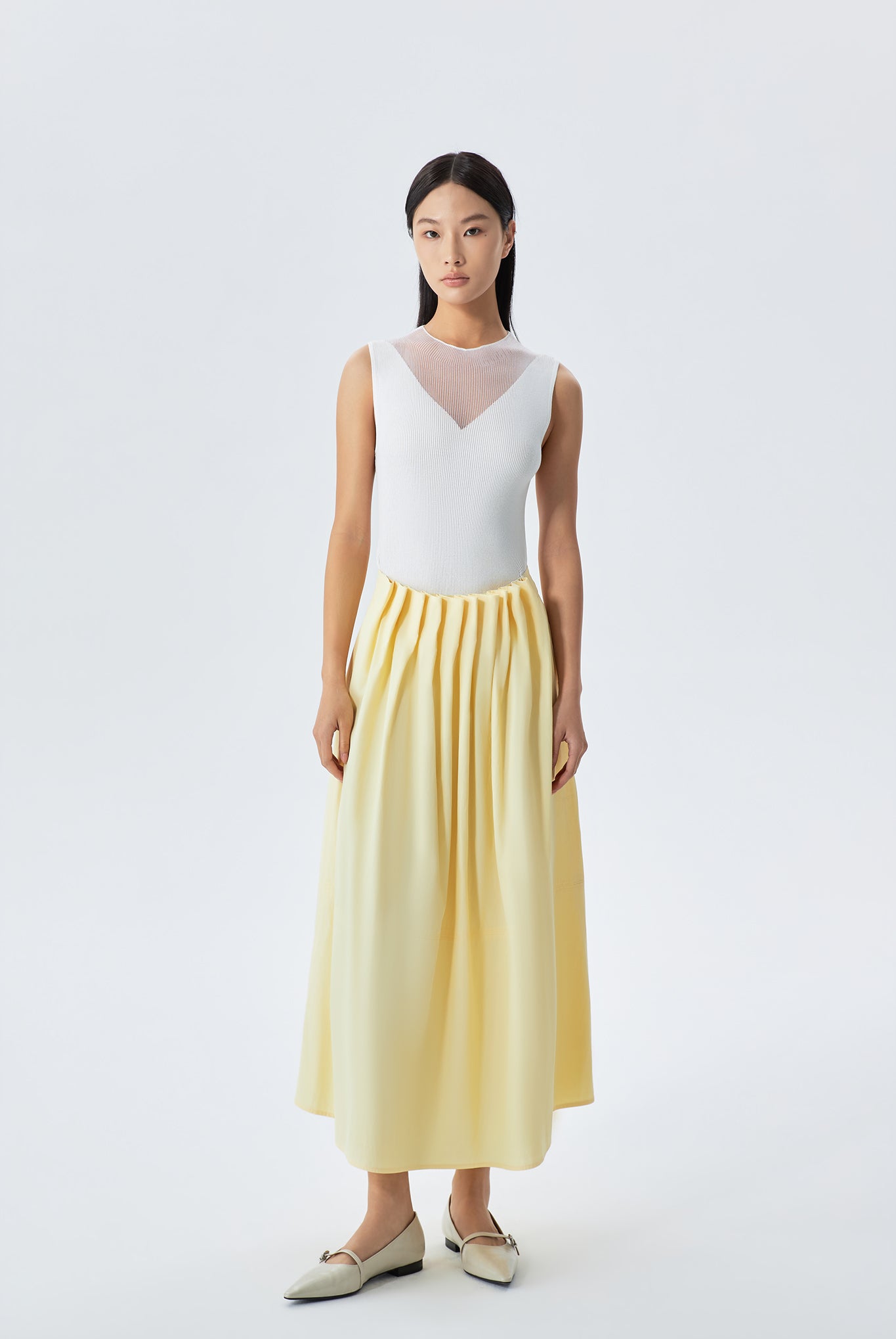 Daria Elasticated Waist Midi Skirt