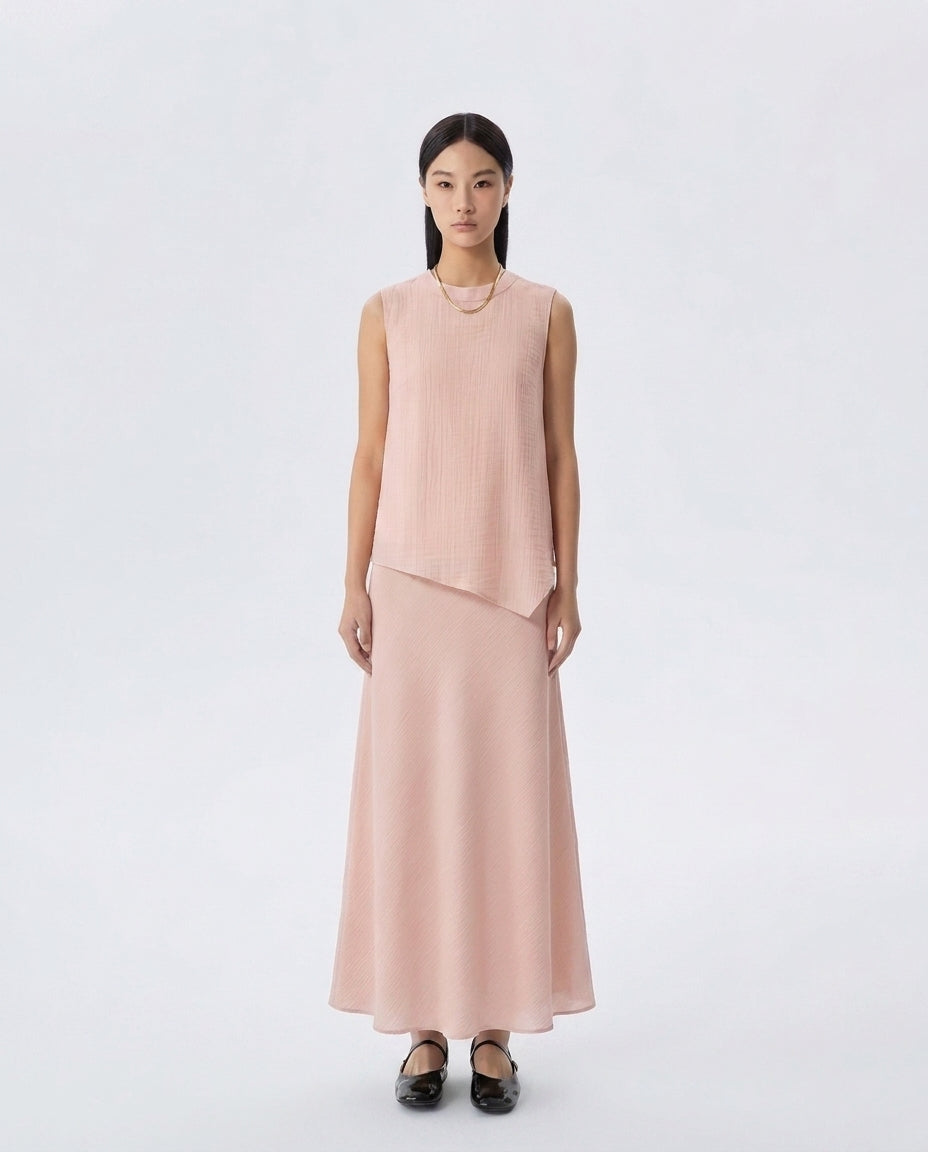 Levi Elasticated Bias Cut Midi Skirt