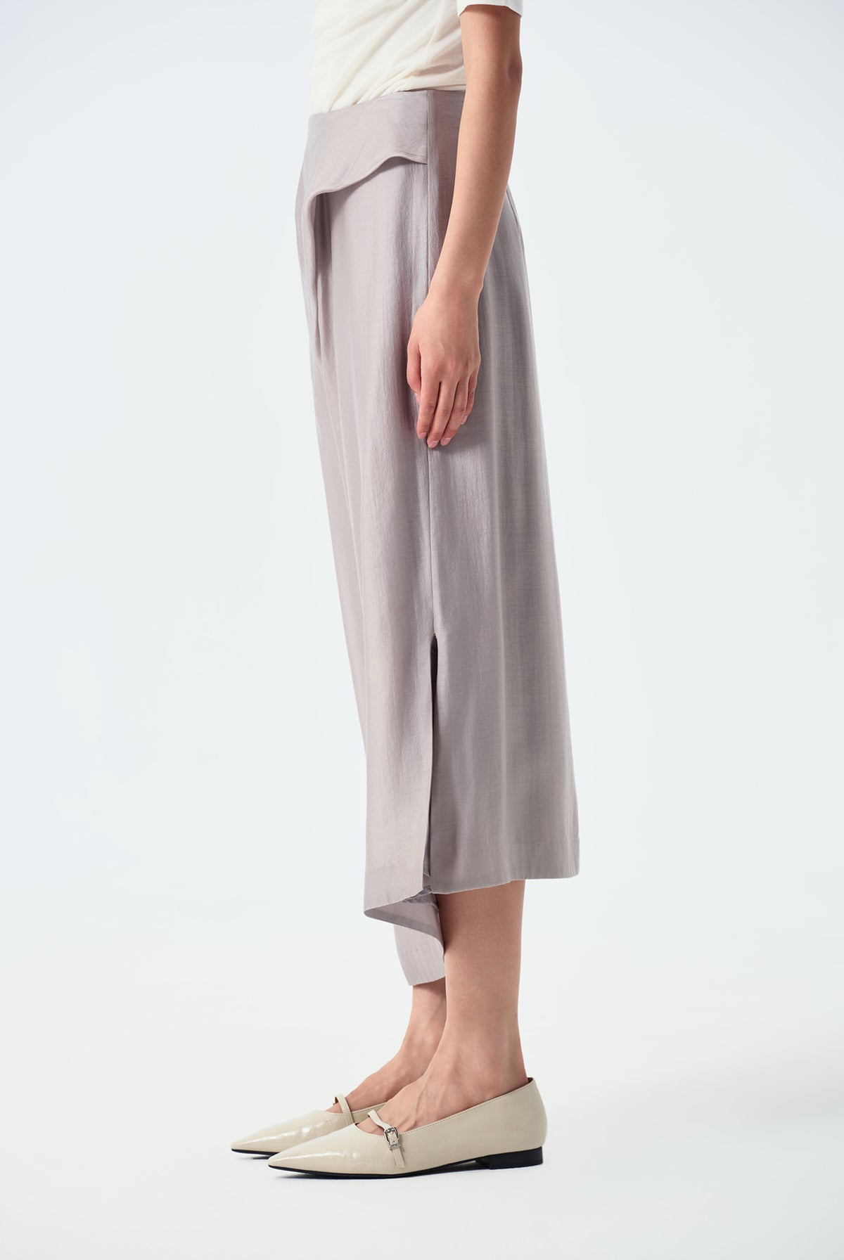 Elora Front Drape Asymmetric Skirt