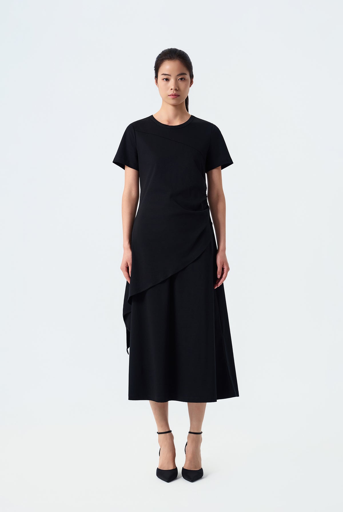 Julie Side-Ruched Jersey Dress