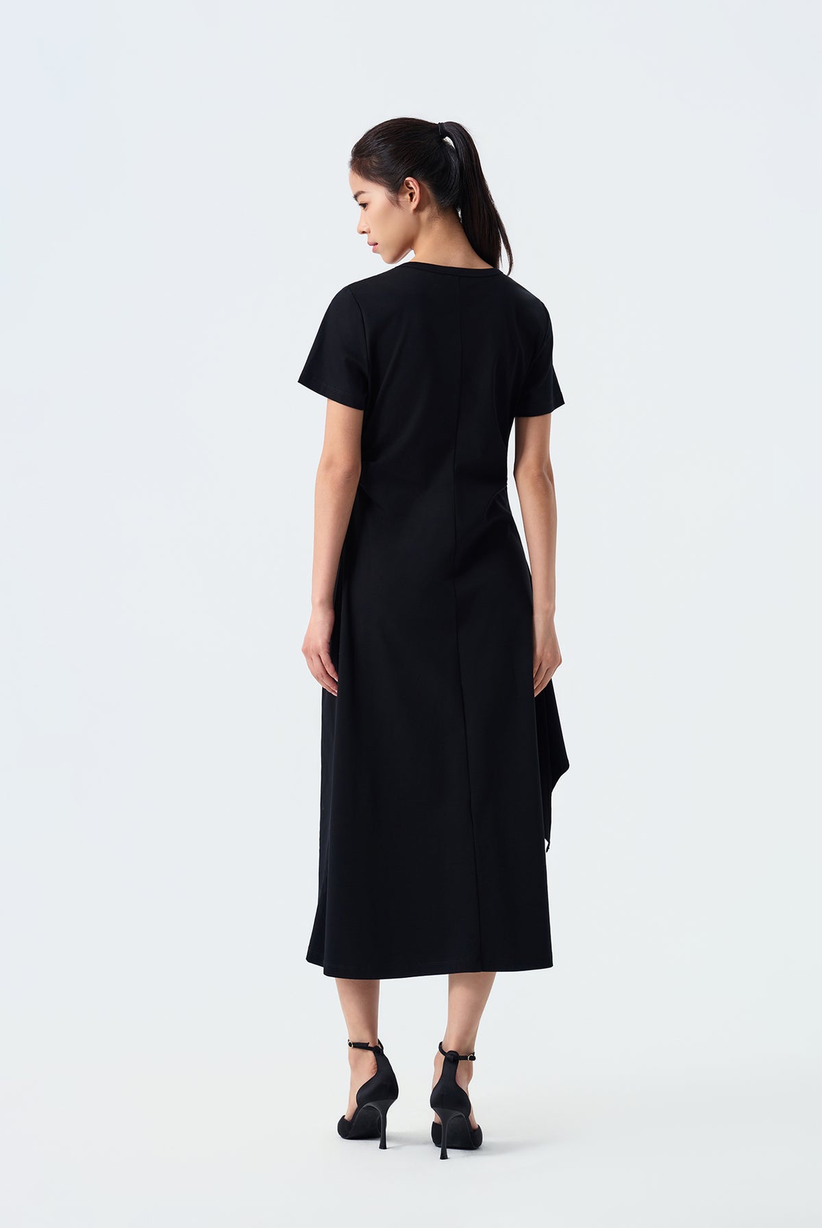 Julie Side-Ruched Jersey Dress