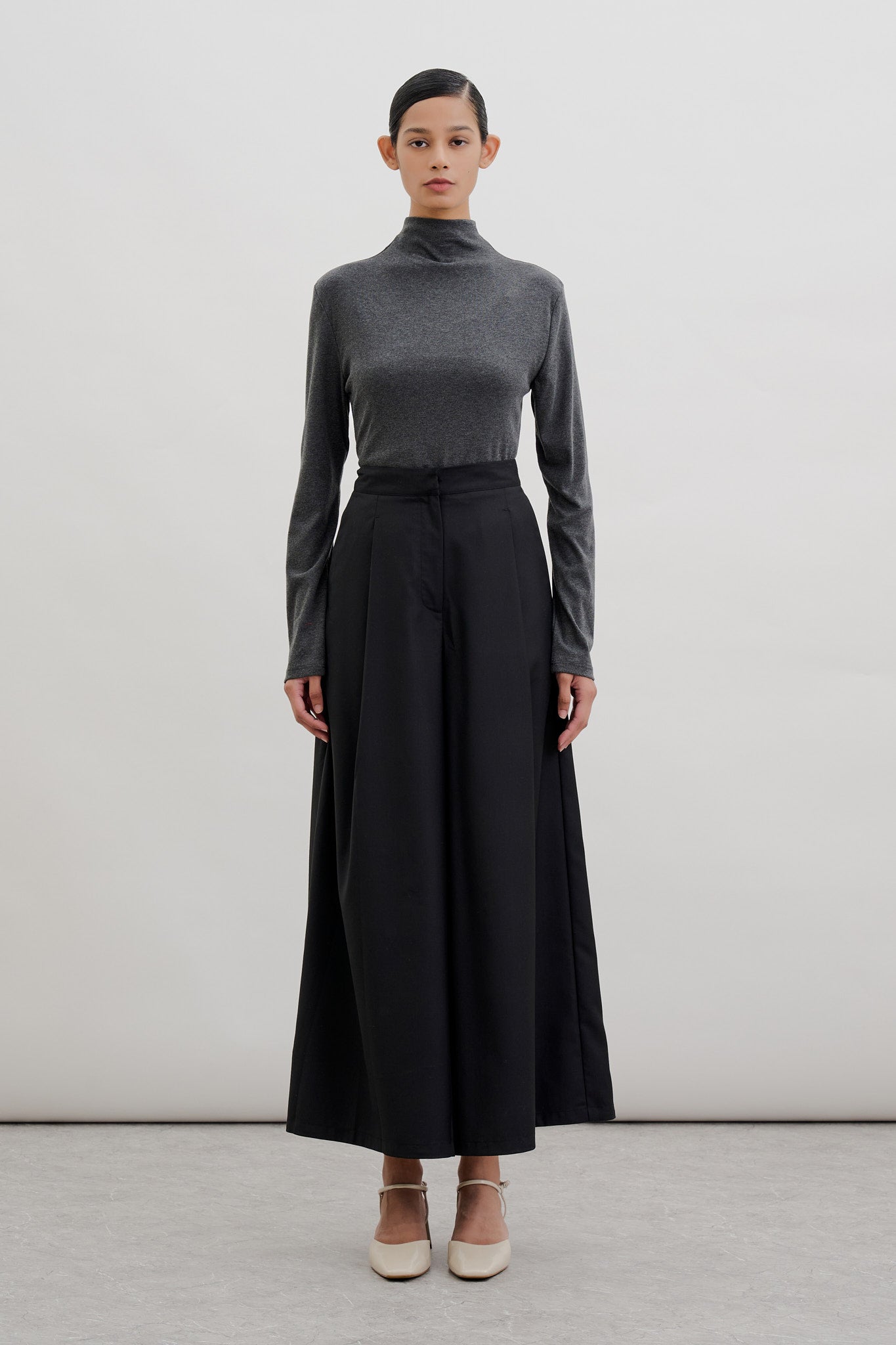 High-Neck Long Sleeve Top
